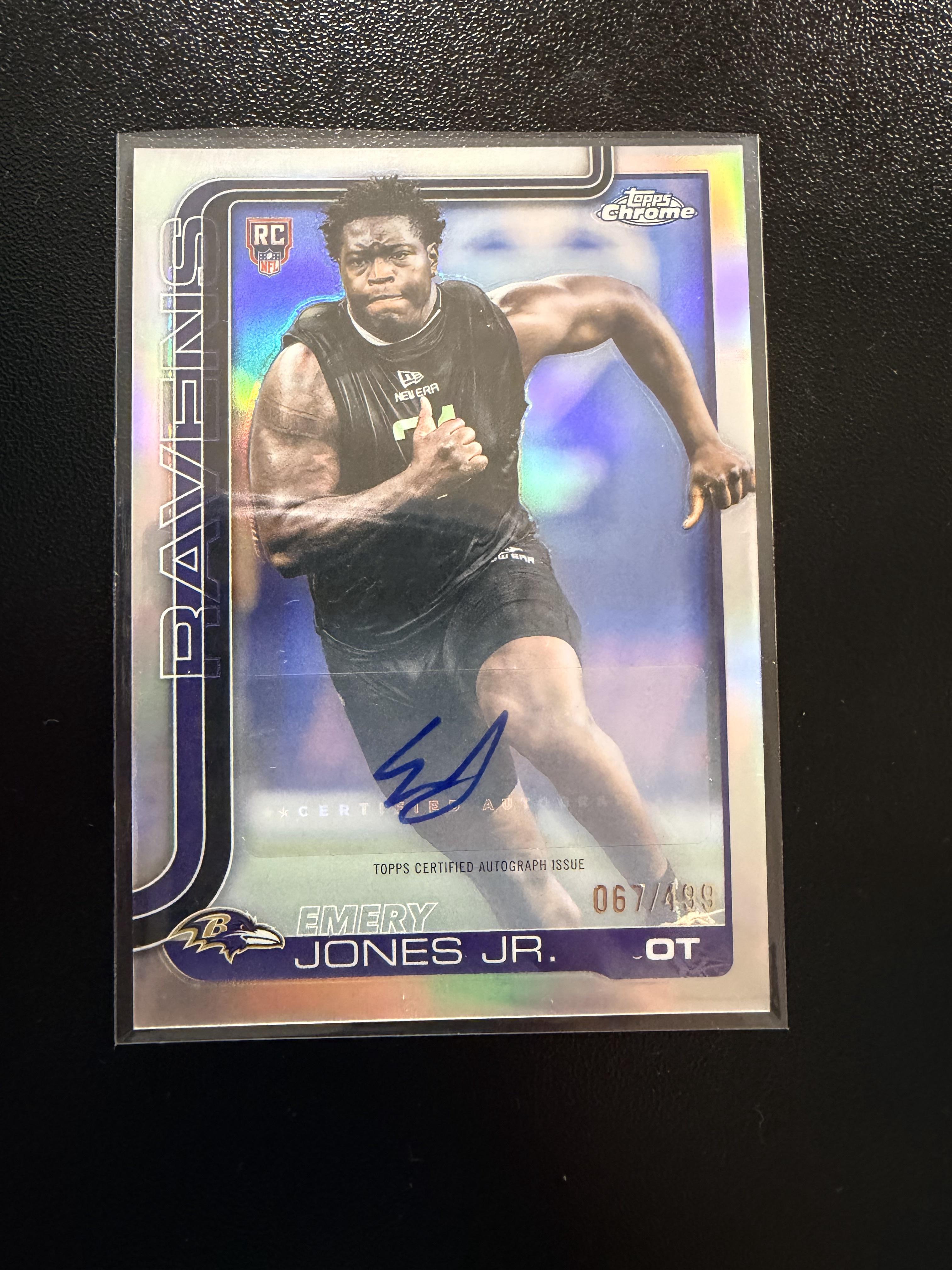 2025 Topps Chrome #RA-EJ Emery Jones Jr. Rookie Autographs Refractor #/499