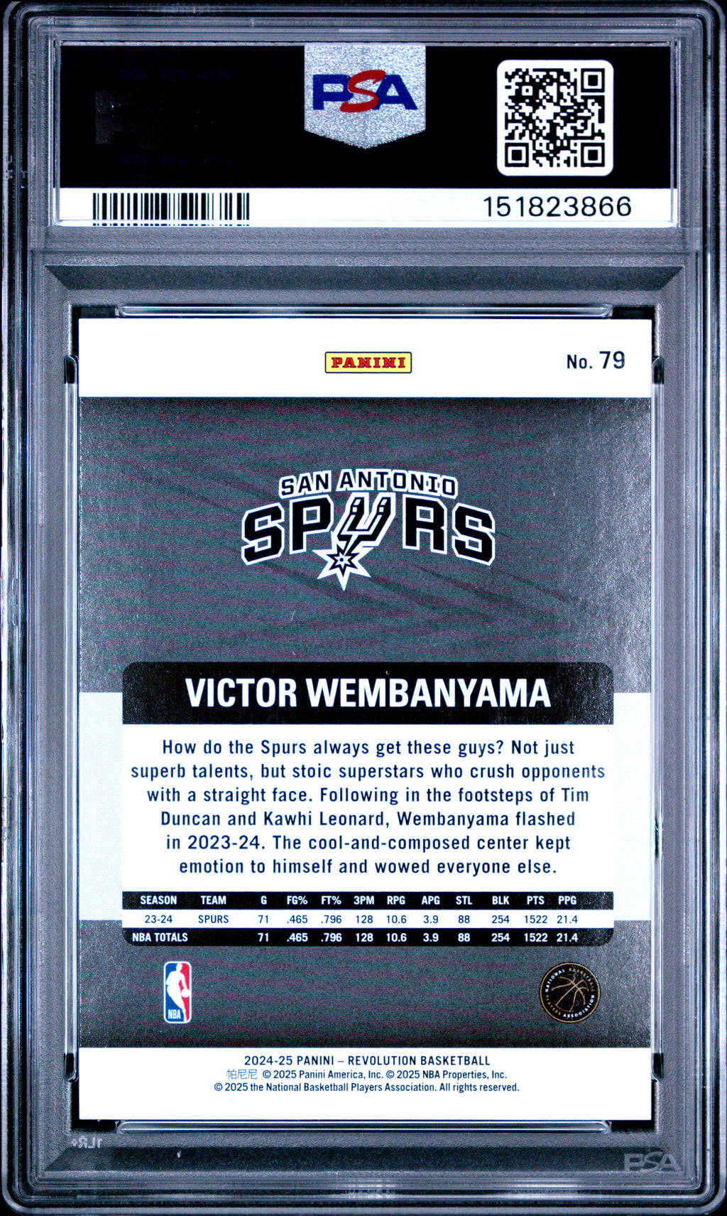 2024 Panini Revolution #79 Victor Wembanyama PSA 10