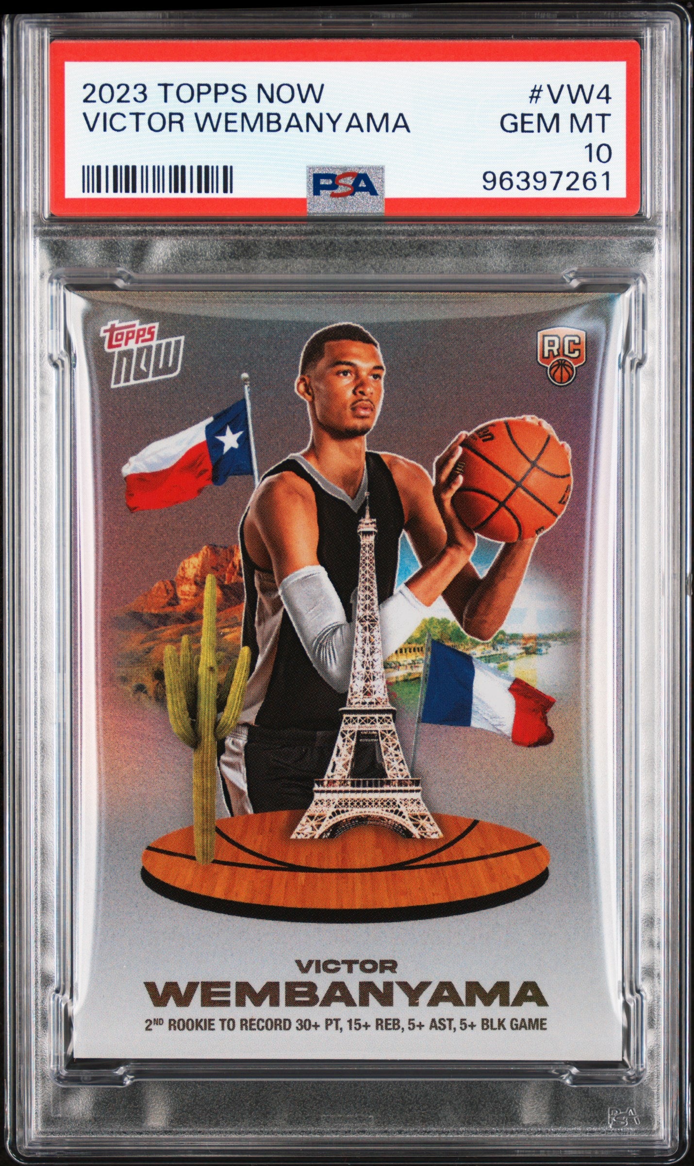 2023 Topps Now #VW4 Victor Wembanyama PSA 10