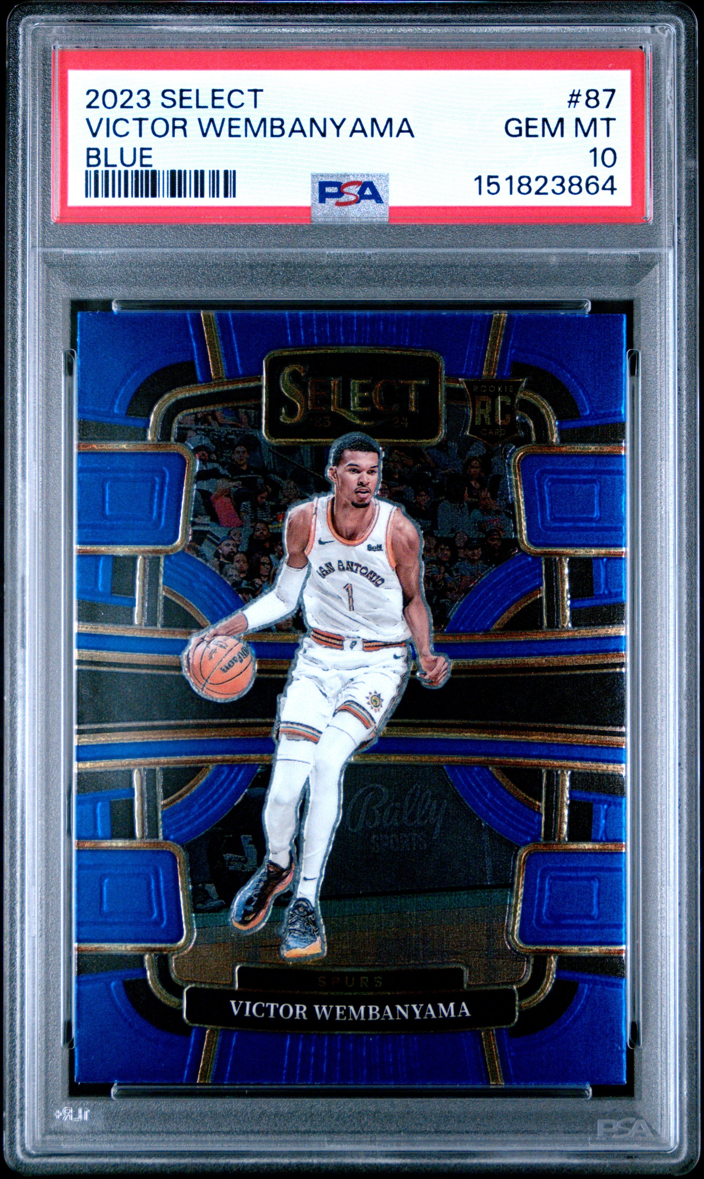2023 Panini Select #87 Victor Wembanyama Blue PSA 10