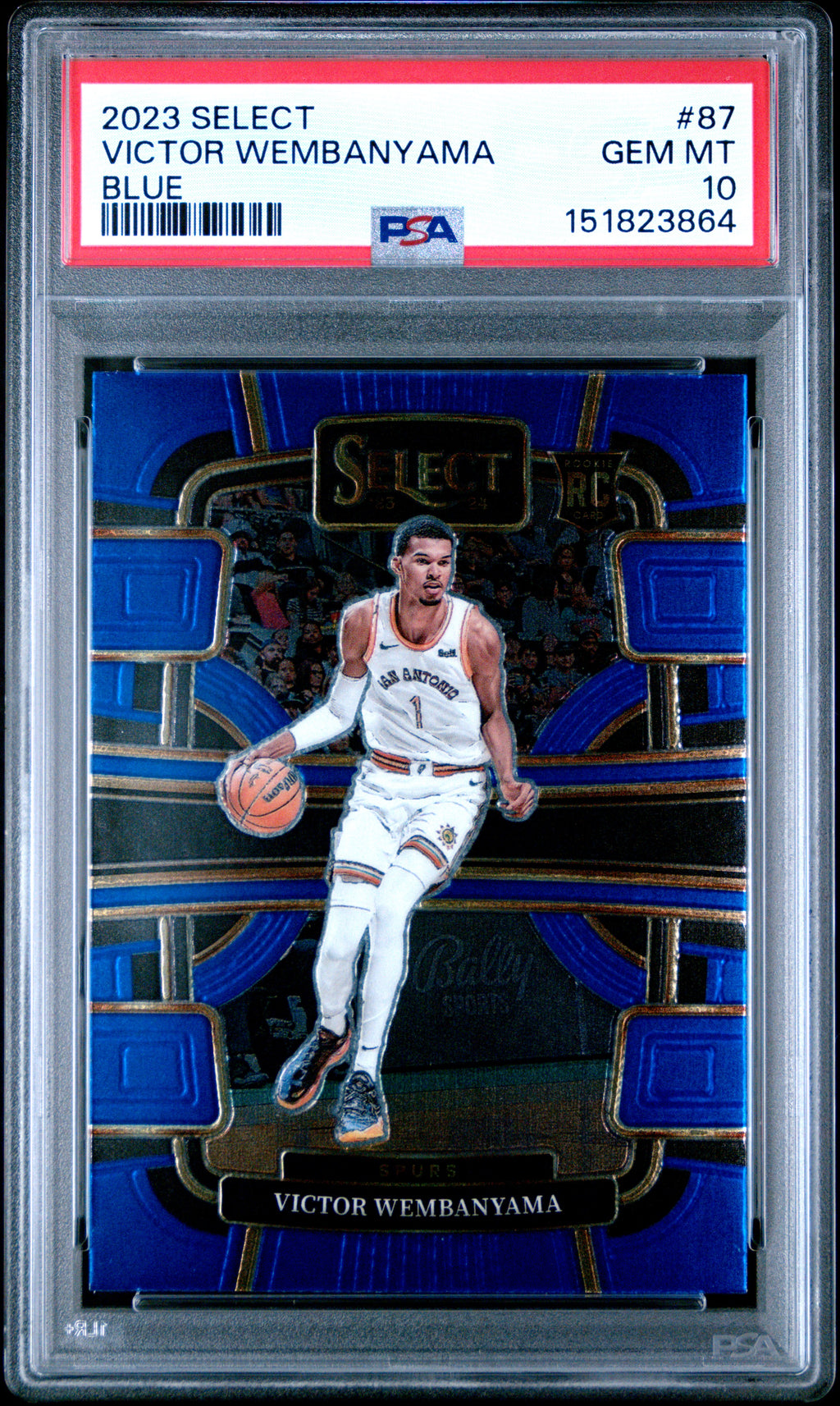 2023 Panini Select #87 Victor Wembanyama Blue PSA 10