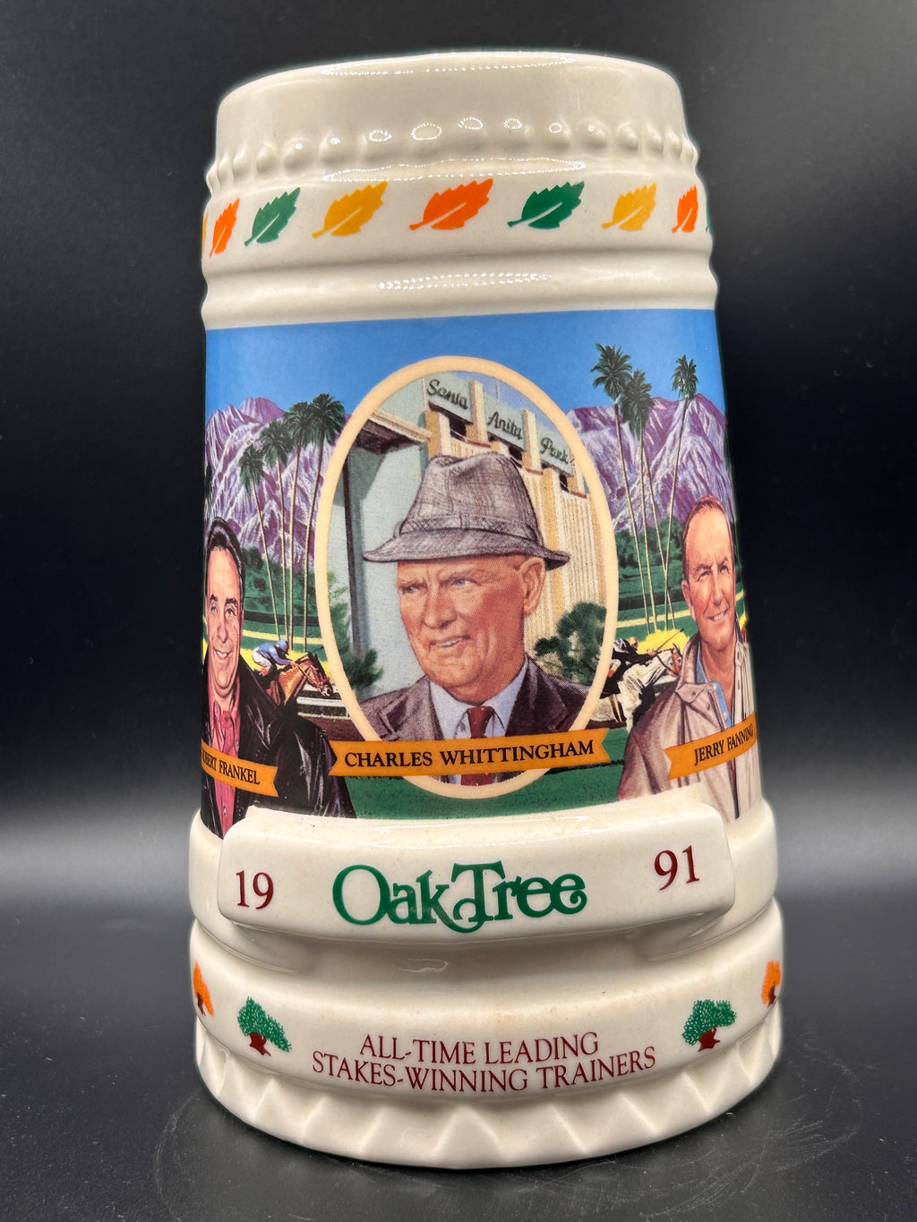 1991 Oak Tree Racing All-TIme Leading Stakes-Winning Trainers Commemorative Stein