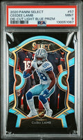 2020 Panini Select #57 Ceedee Lamb Die-Cut Light Blue Prizm PSA 9