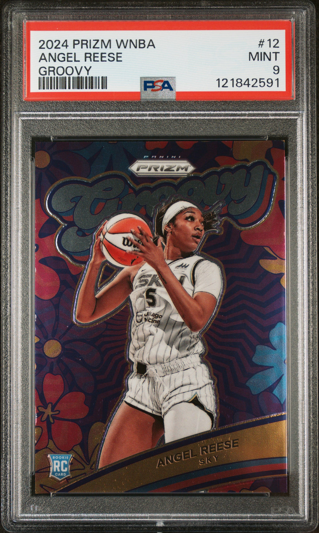 2024 Panini Prizm Wnba Groovy #12 Angel Reese PSA 9