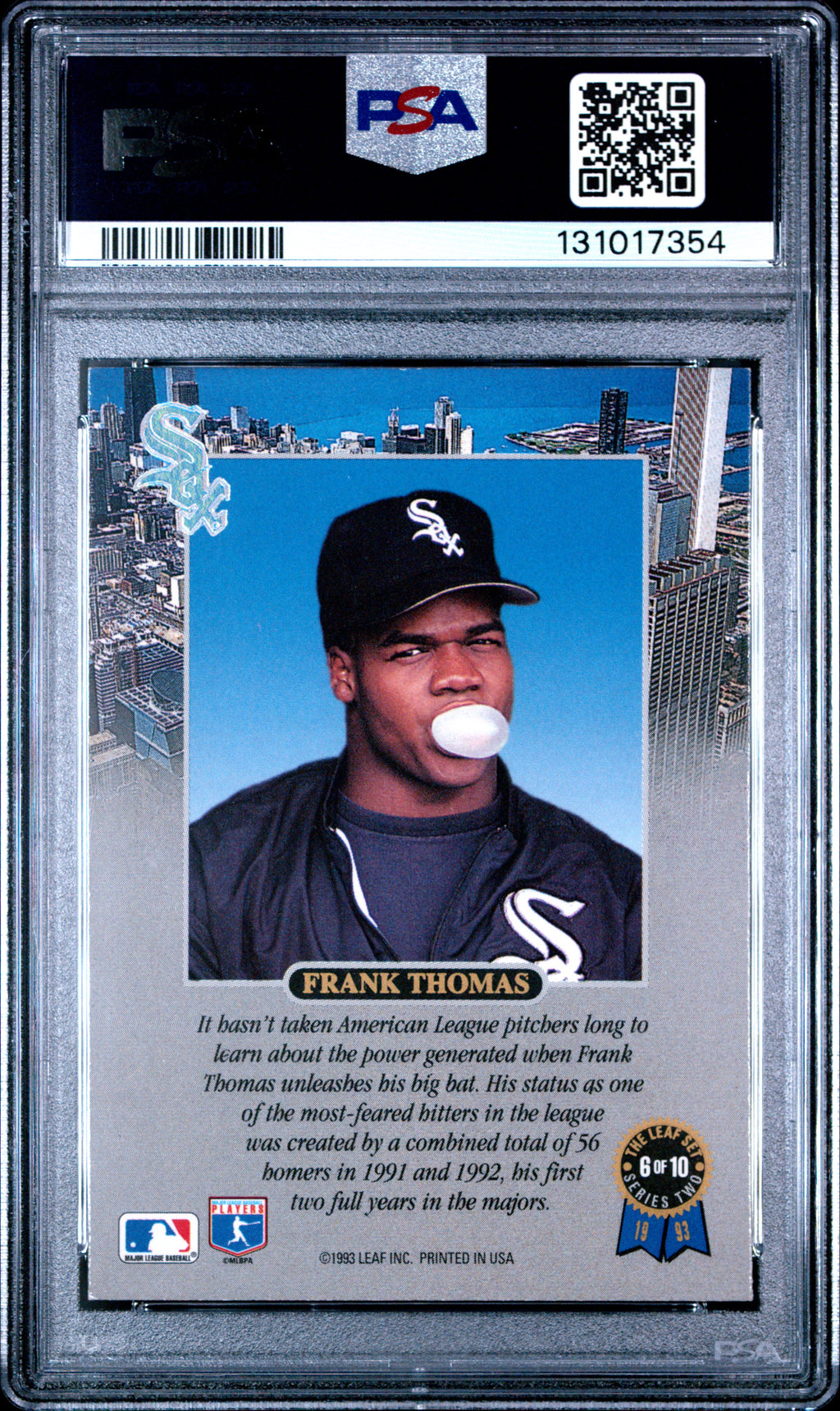 1993 Leaf Frank Thomas #6 Power Series 2 PSA 5