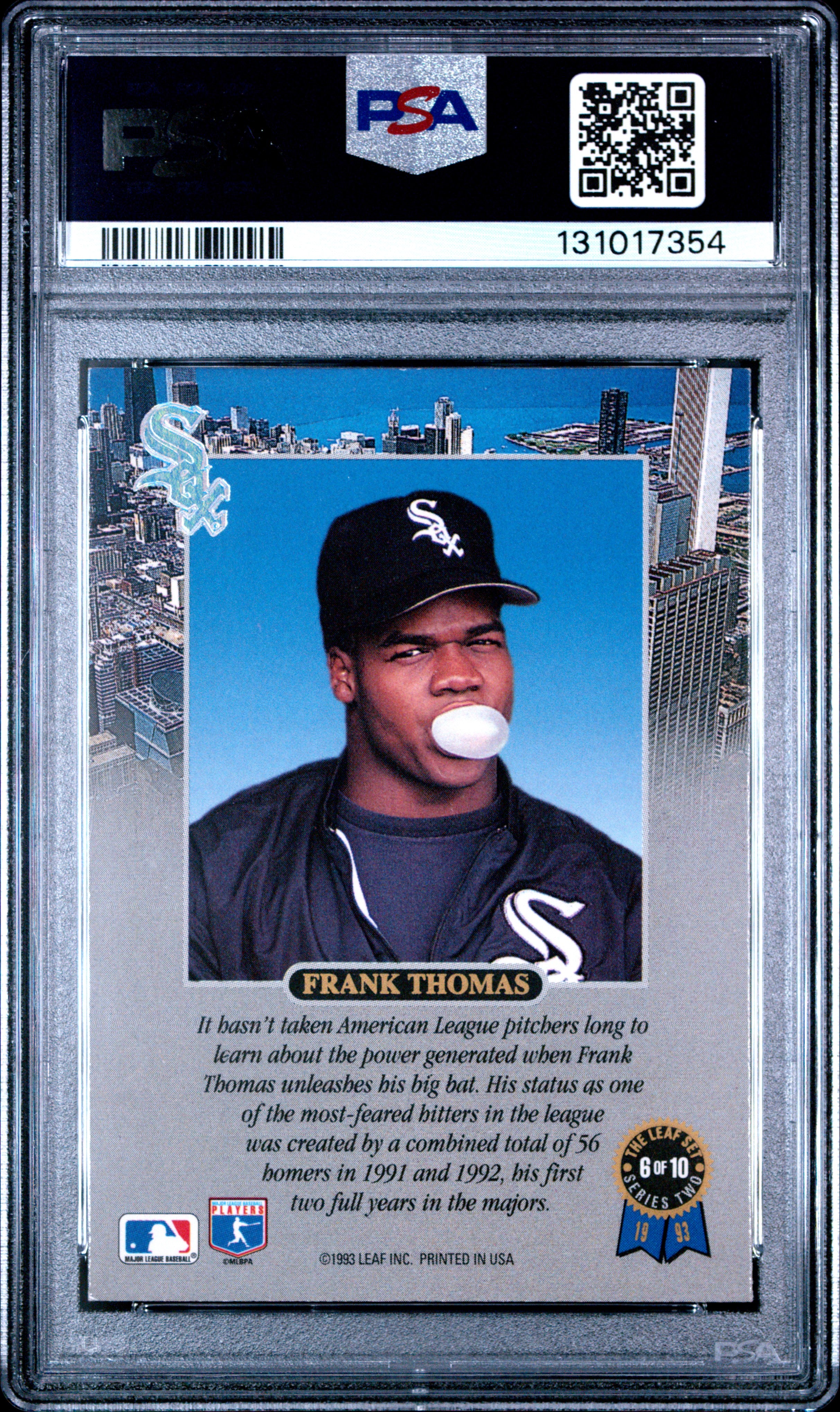 1993 Leaf Frank Thomas #6 Power Series 2 PSA 5
