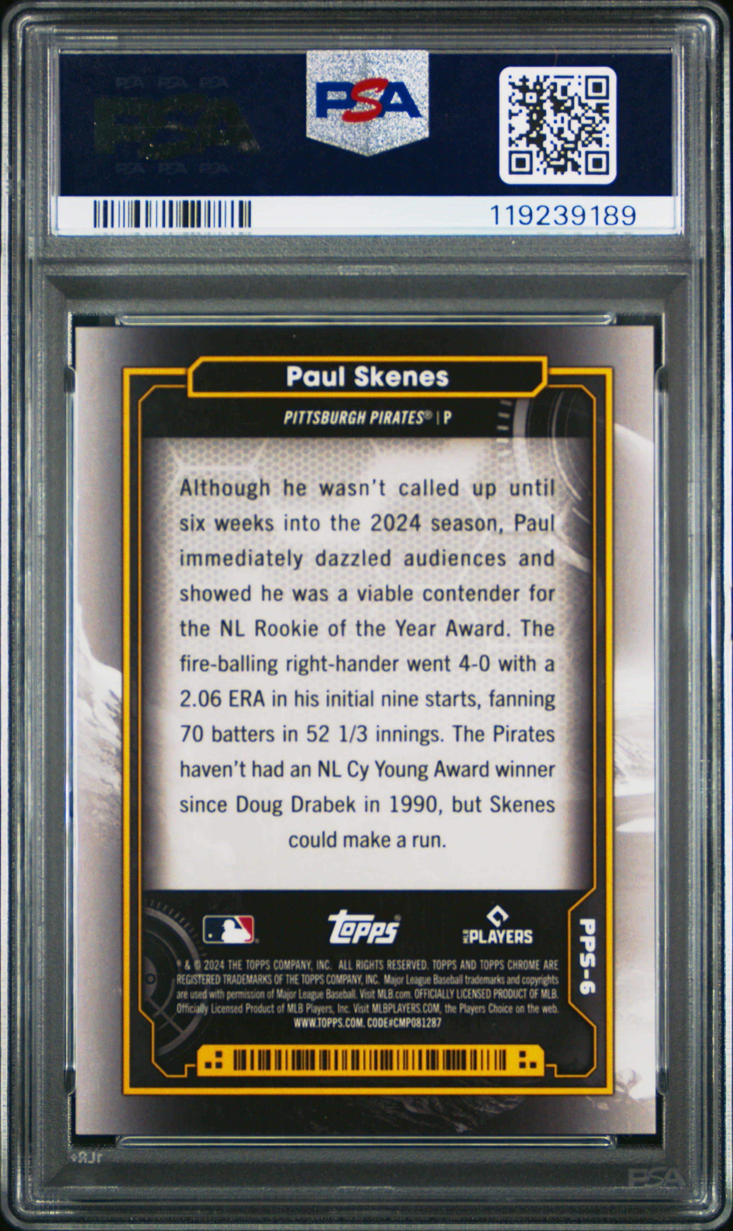 2024 Topps Cosmic Chrome Planetary Pursuit #6 Paul Scenes  The Sun PSA 10
