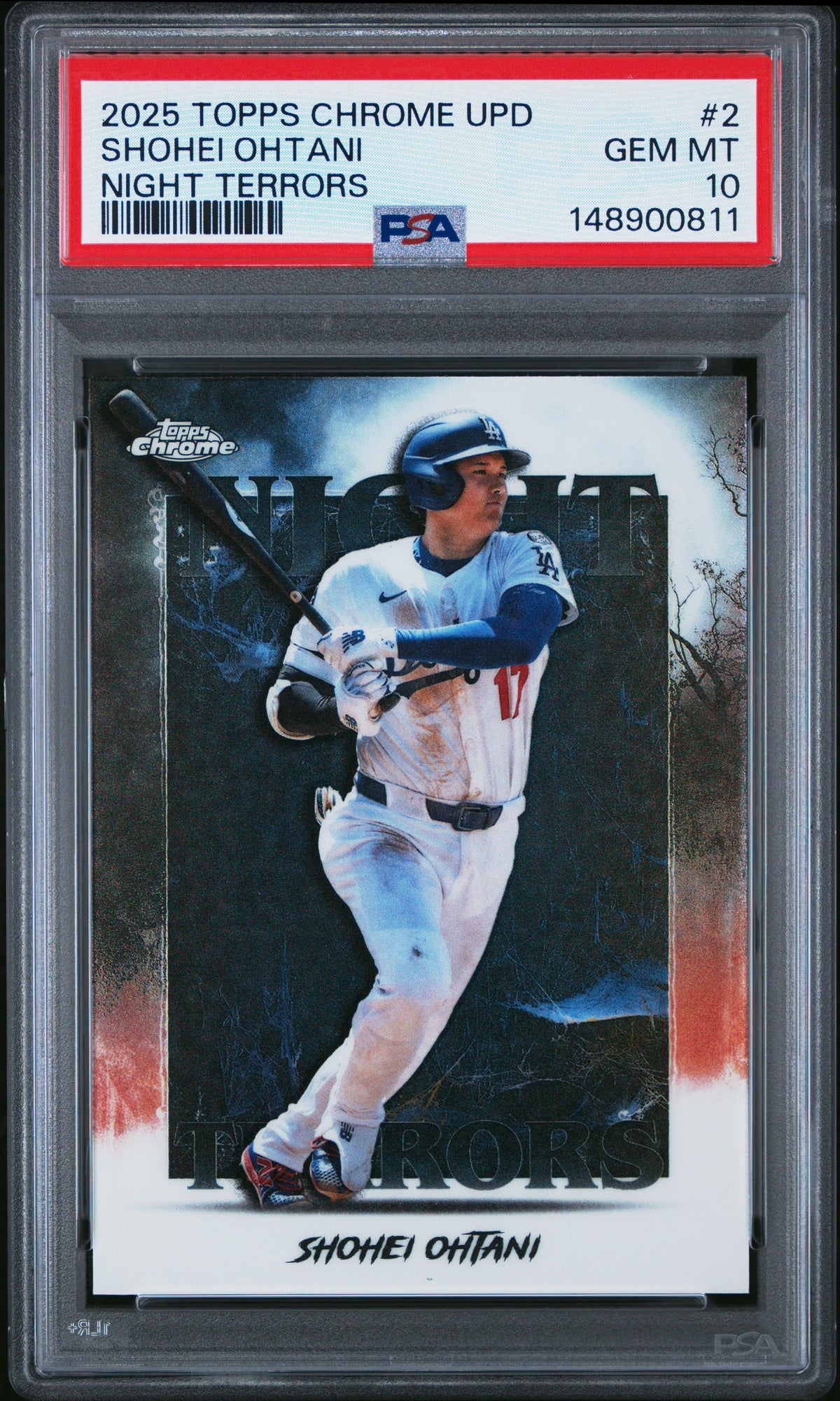 2025 Topps Chrome Update Night Terrors #2 Shohei Ohtani PSA 10