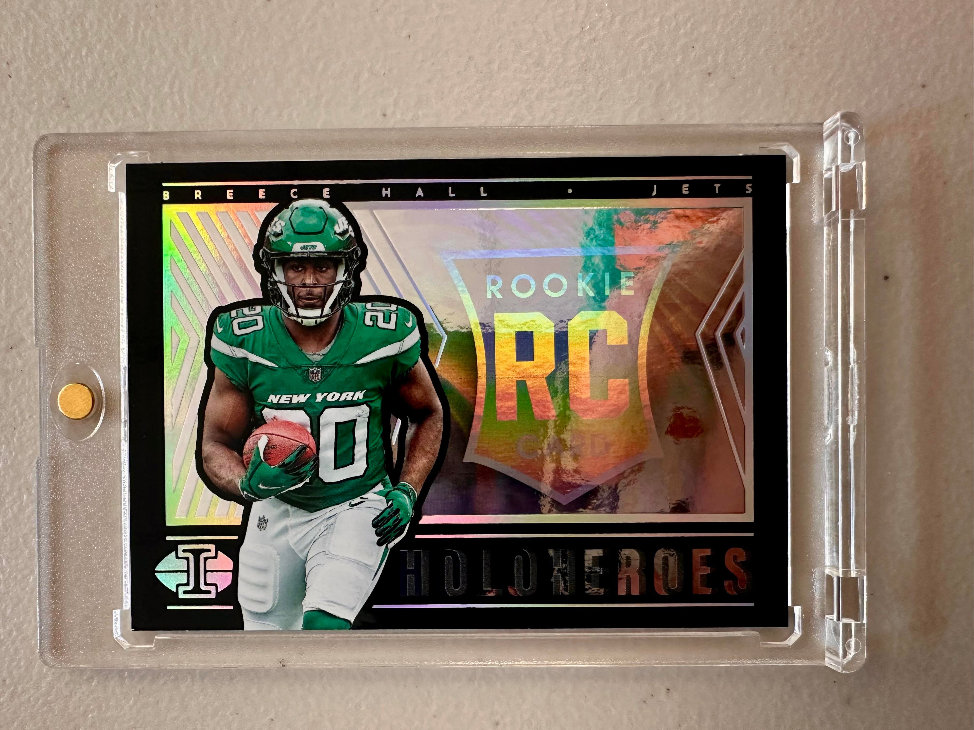 2022 Panini Illusions #HHR-23 Breece Hall HoloHeroes Rookie