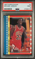 1987 Fleer Sticker #2 Michael Jordan PSA 9