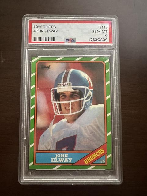 1986 Topps #112 John Elway PSA 10