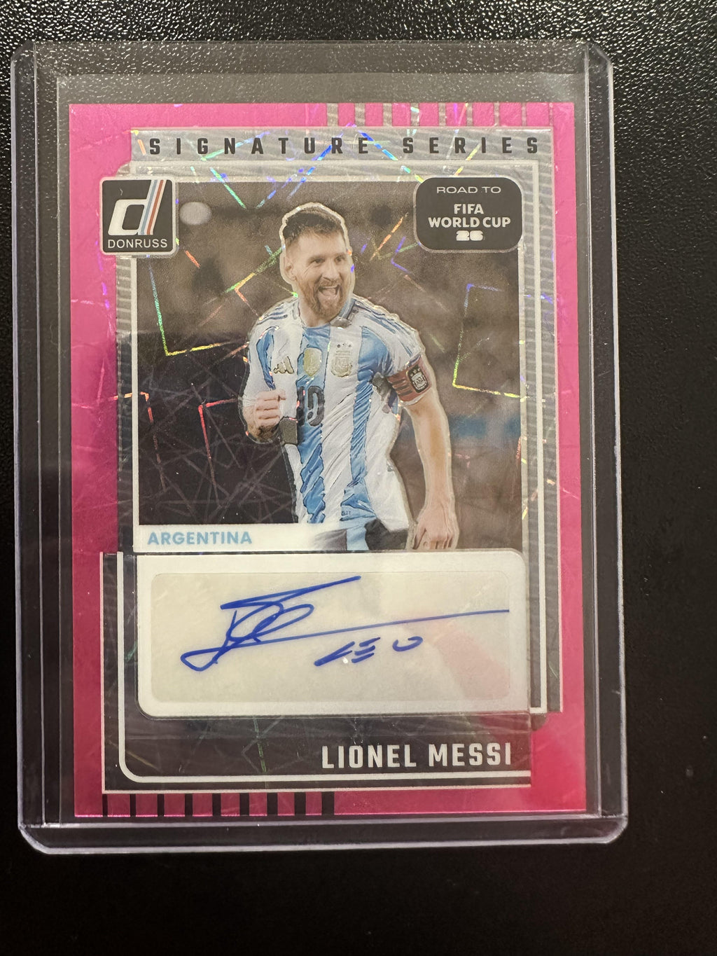 Donruss #SS-LM Lionel Messi 25-26 Road to World Cup Pink Lazer