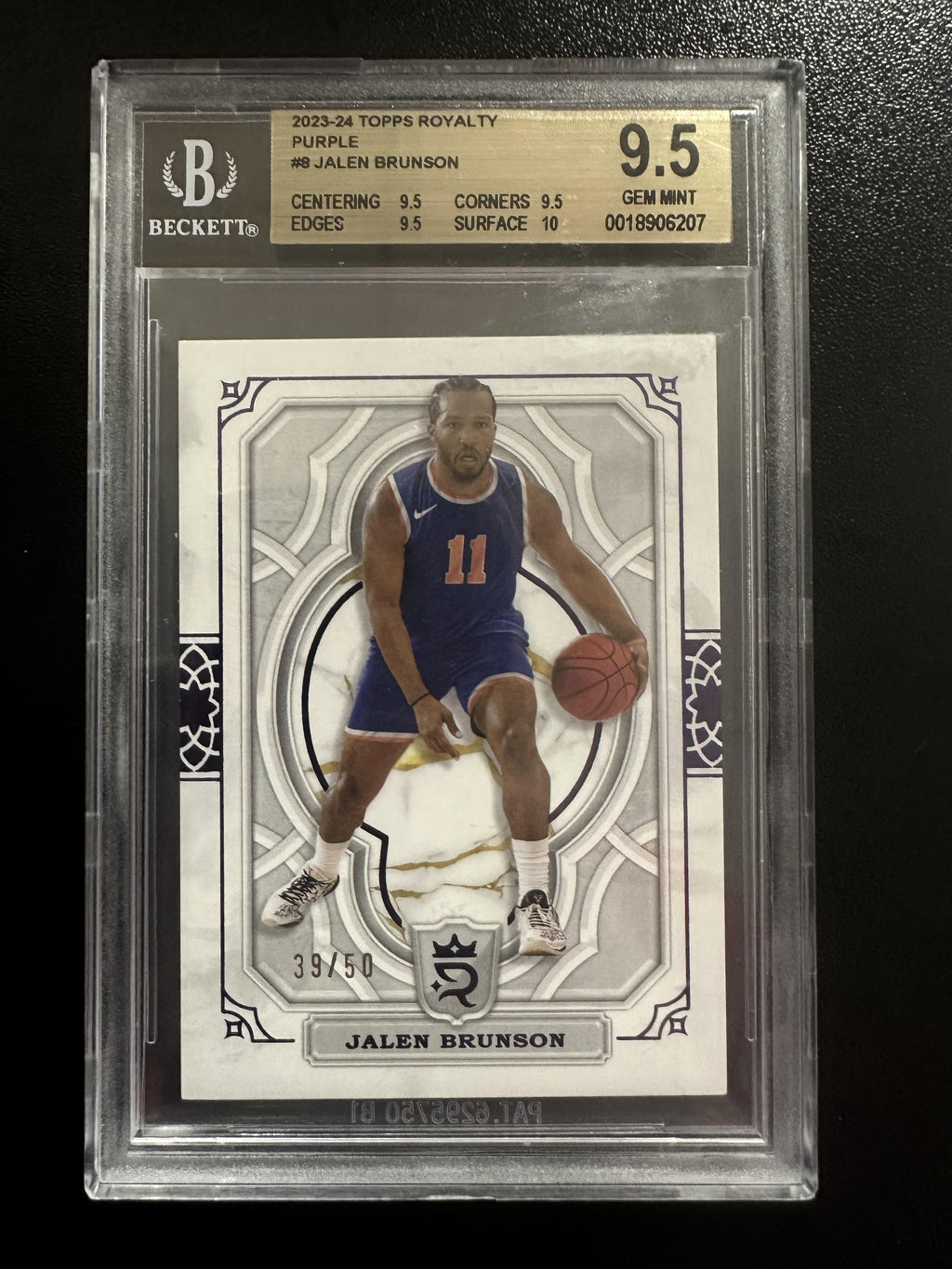 2023-24 Topps Royalty Purple #8 Jalen Brunson BGS 9.5