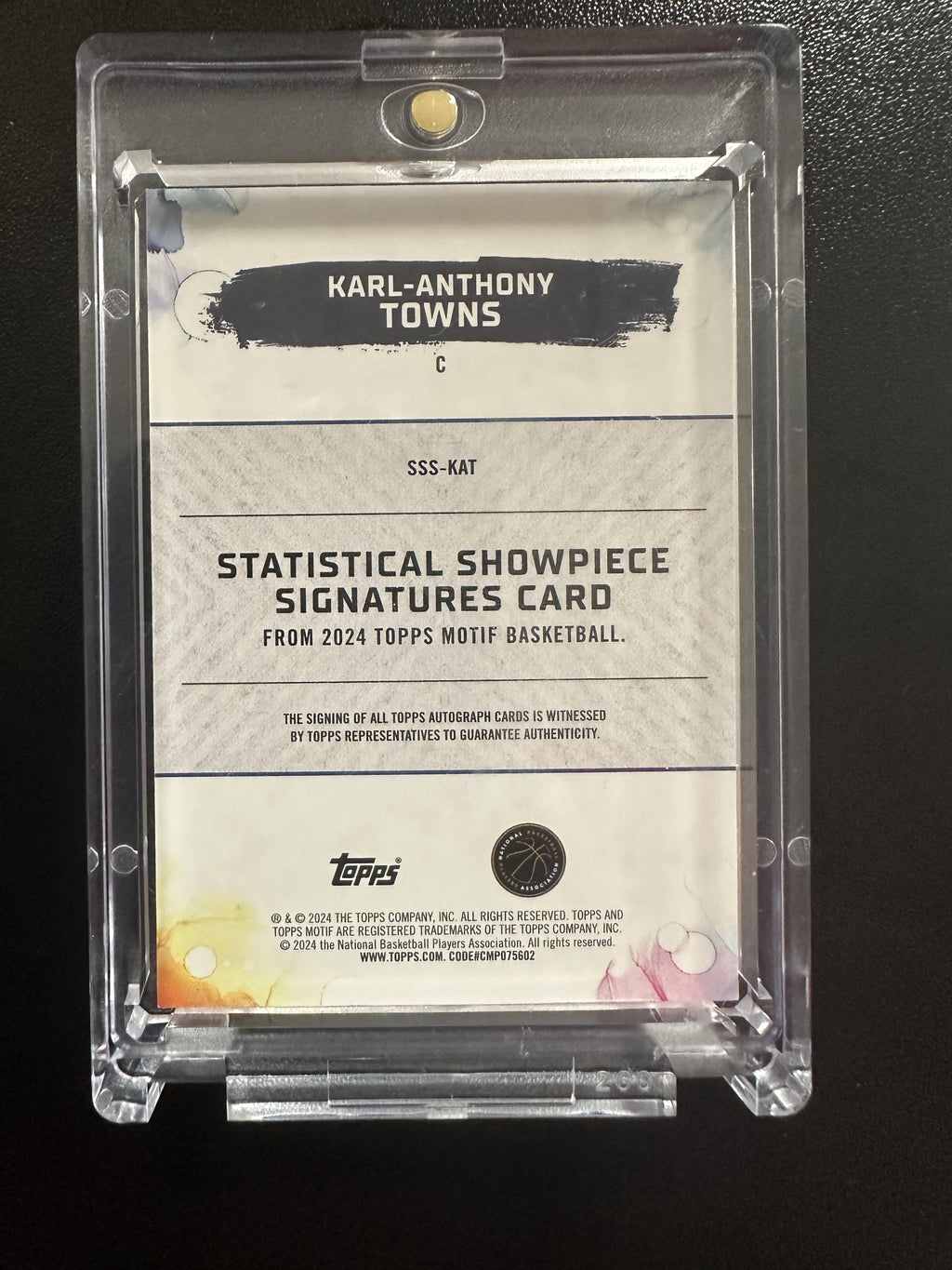 Topps Karl-Anthony Towns Statistical Showpiece #/23