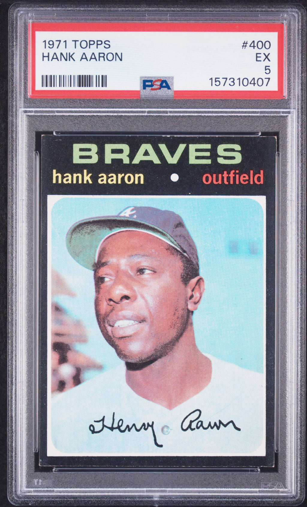 1971 Topps #400 Hank Aaron PSA 5
