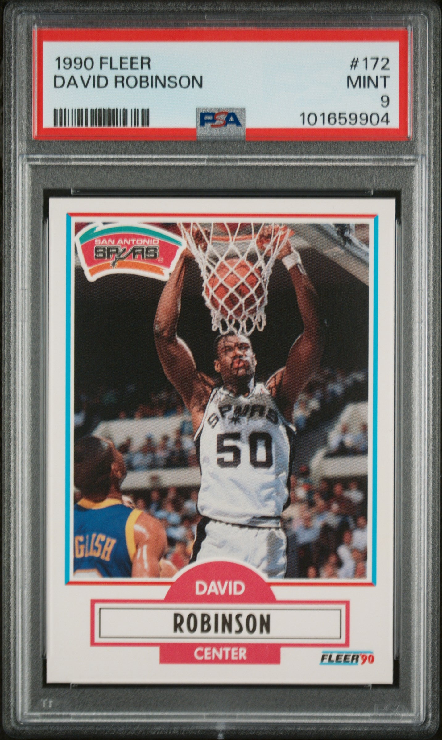 1990 Fleer #172 David Robinson PSA 9
