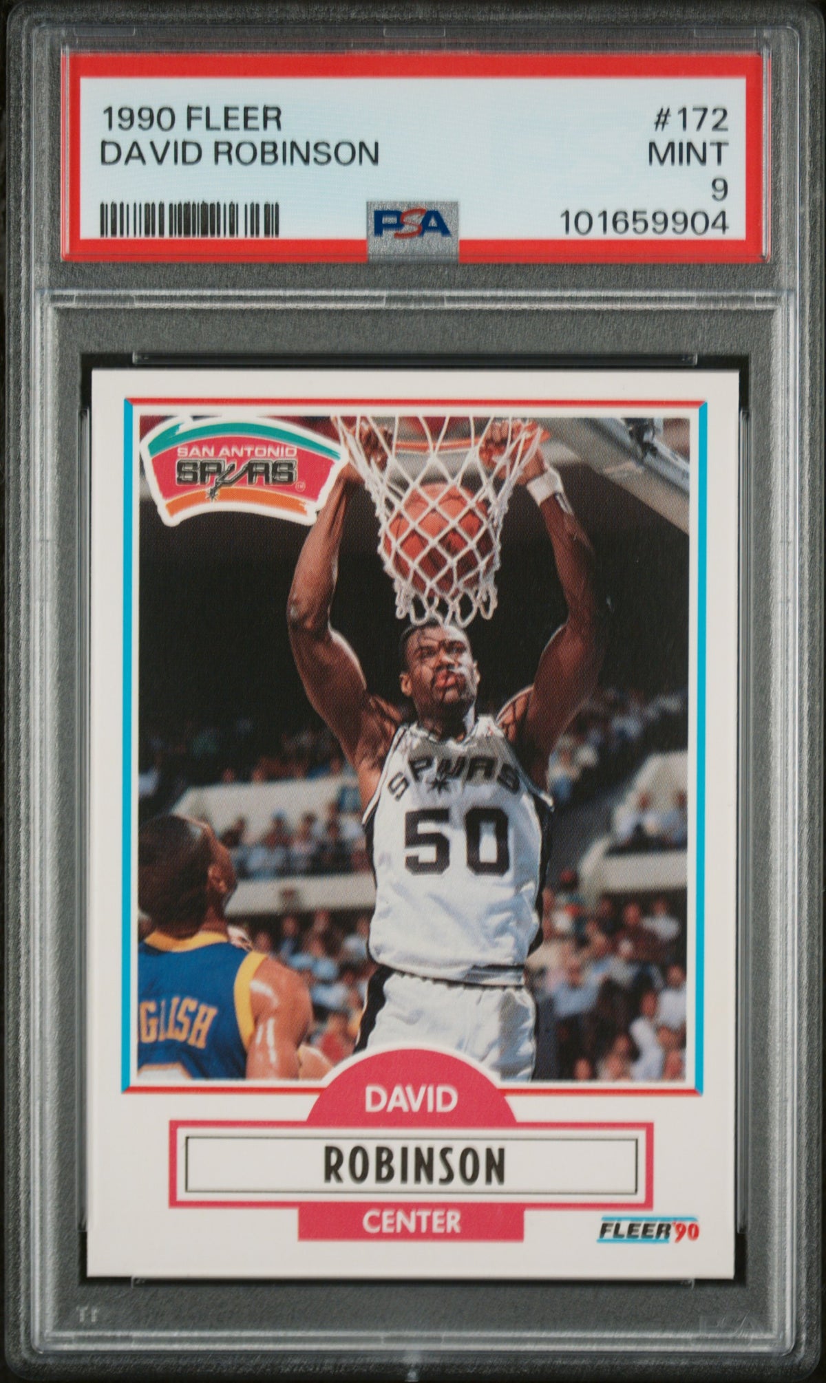 1990 Fleer #172 David Robinson PSA 9