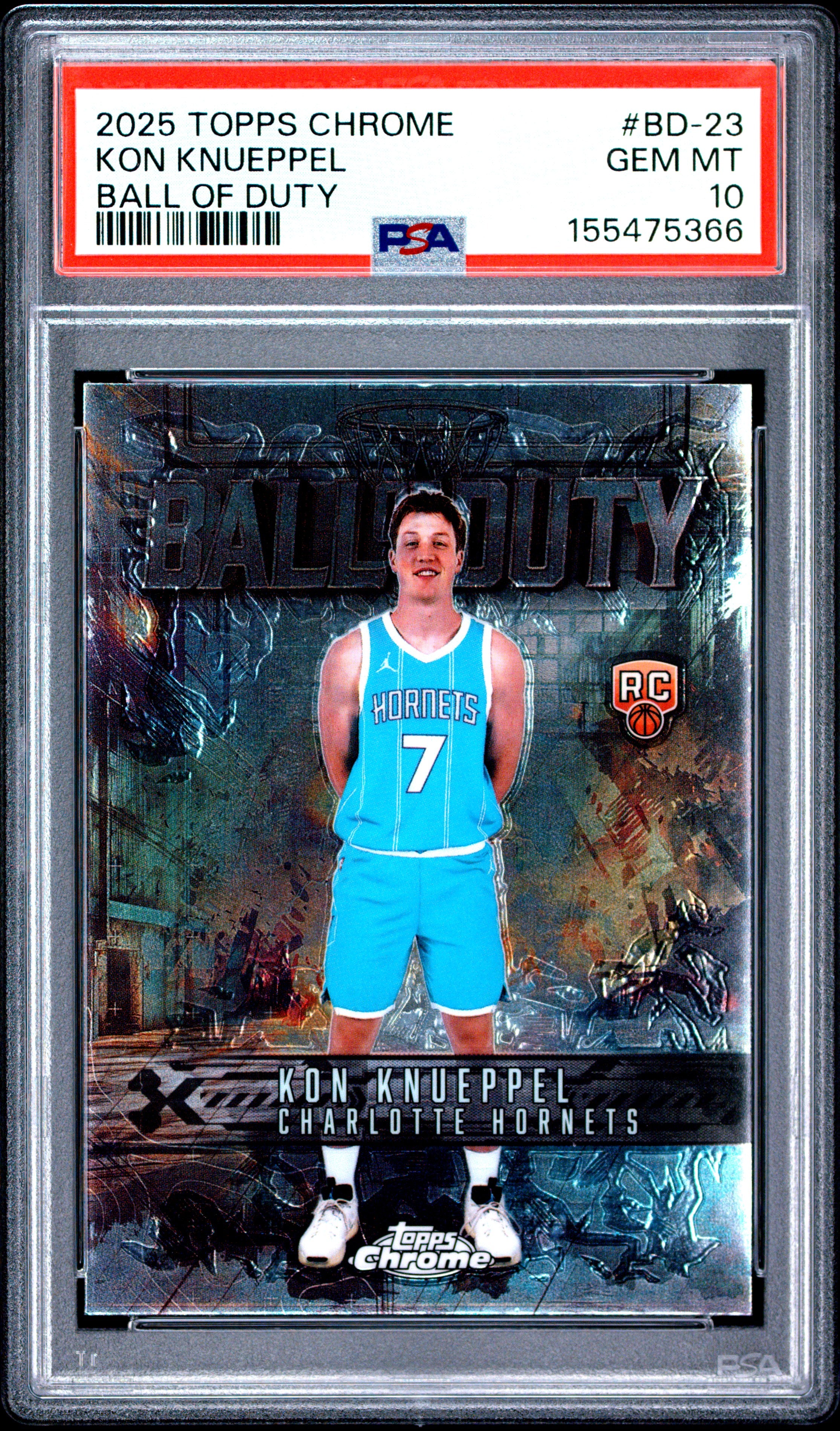 2025 Topps Chrome Ball Of Duty #BD-23 Kon Knueppel PSA 10