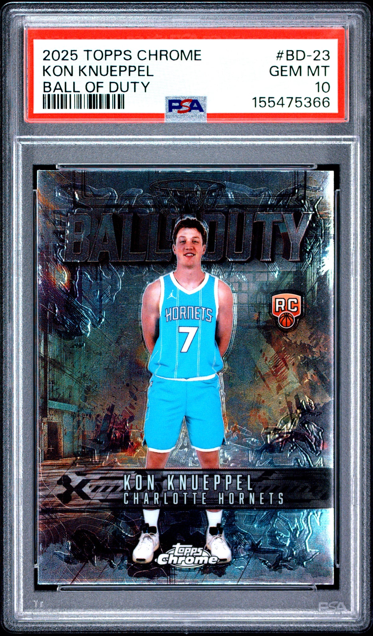 2025 Topps Chrome Ball Of Duty #BD-23 Kon Knueppel PSA 10