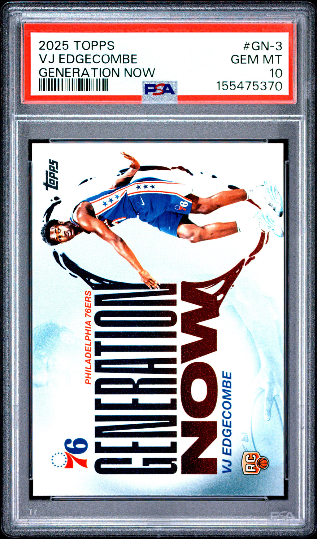 2025 Topps Generation Now #GN-3 Vj Edgecombe PSA 10
