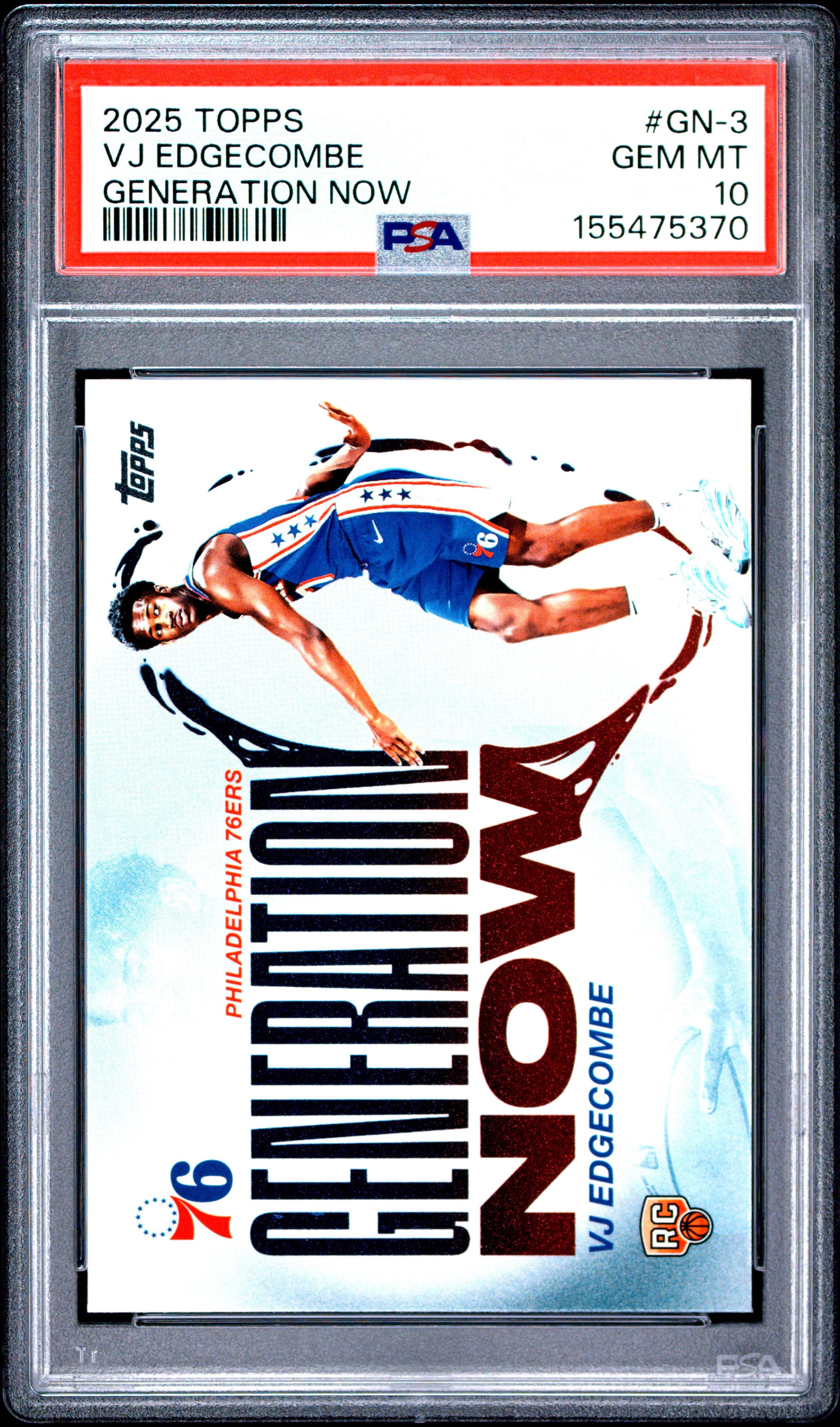 2025 Topps Generation Now #GN-3 Vj Edgecombe PSA 10