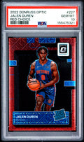 2022 Panini Donruss Optic #227 Jalen Duren Red Choice PSA 10