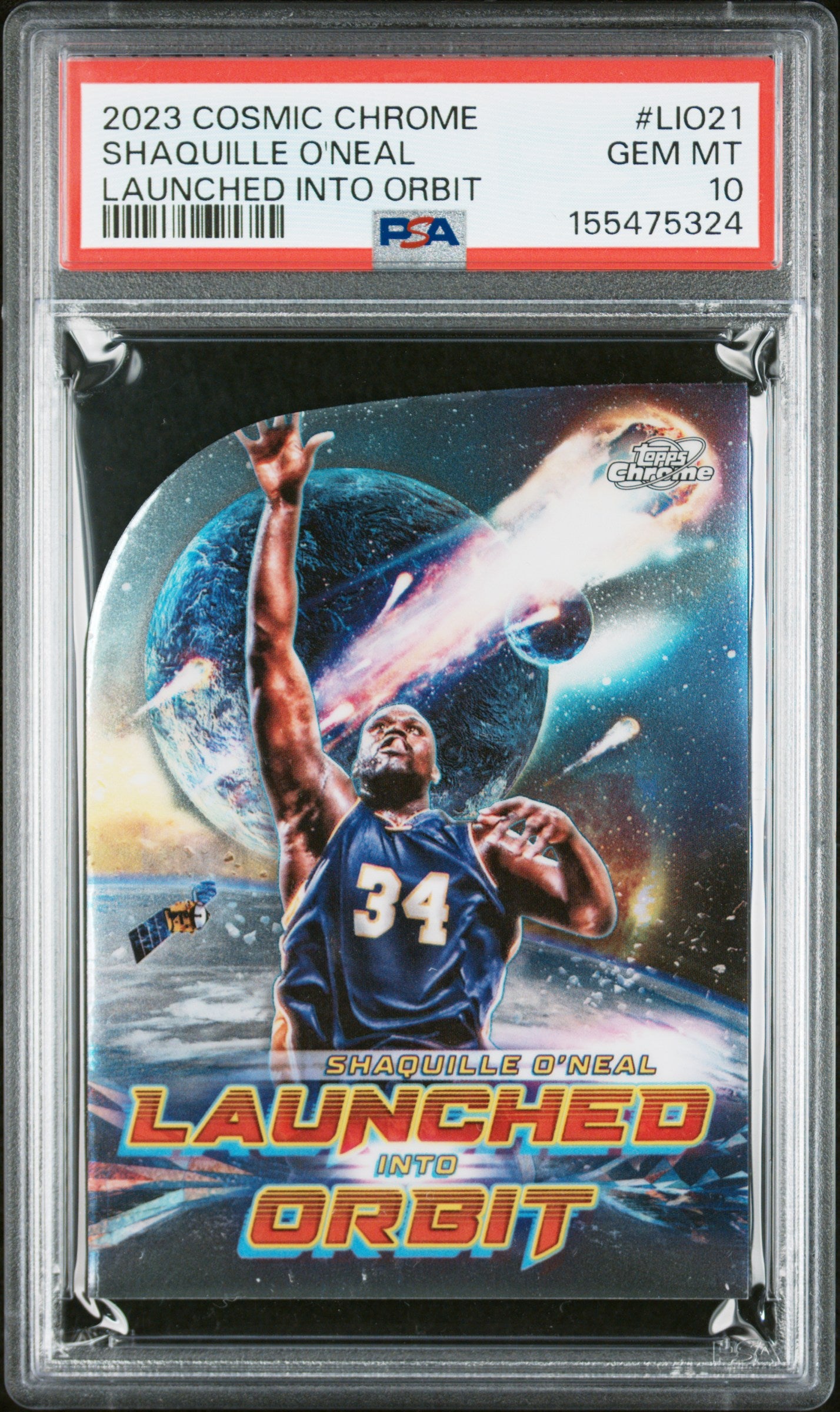 2023 Topps Cosmic Chrome Launched Into Orbit #LIO21 Shaquille O'Neal PSA 10