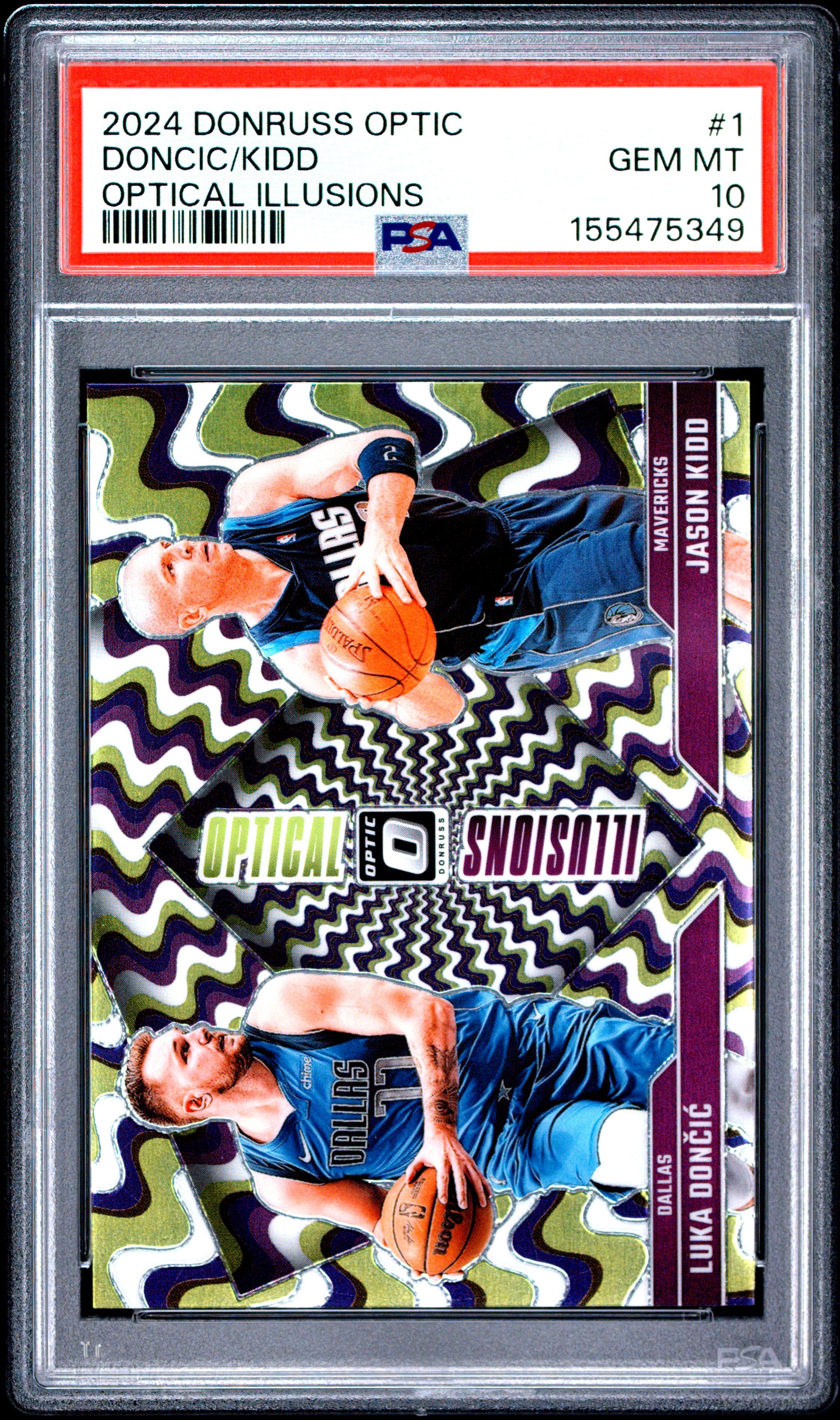2024 Panini Donruss Optic Optical Illusions #1 Doncic/Kidd PSA 10