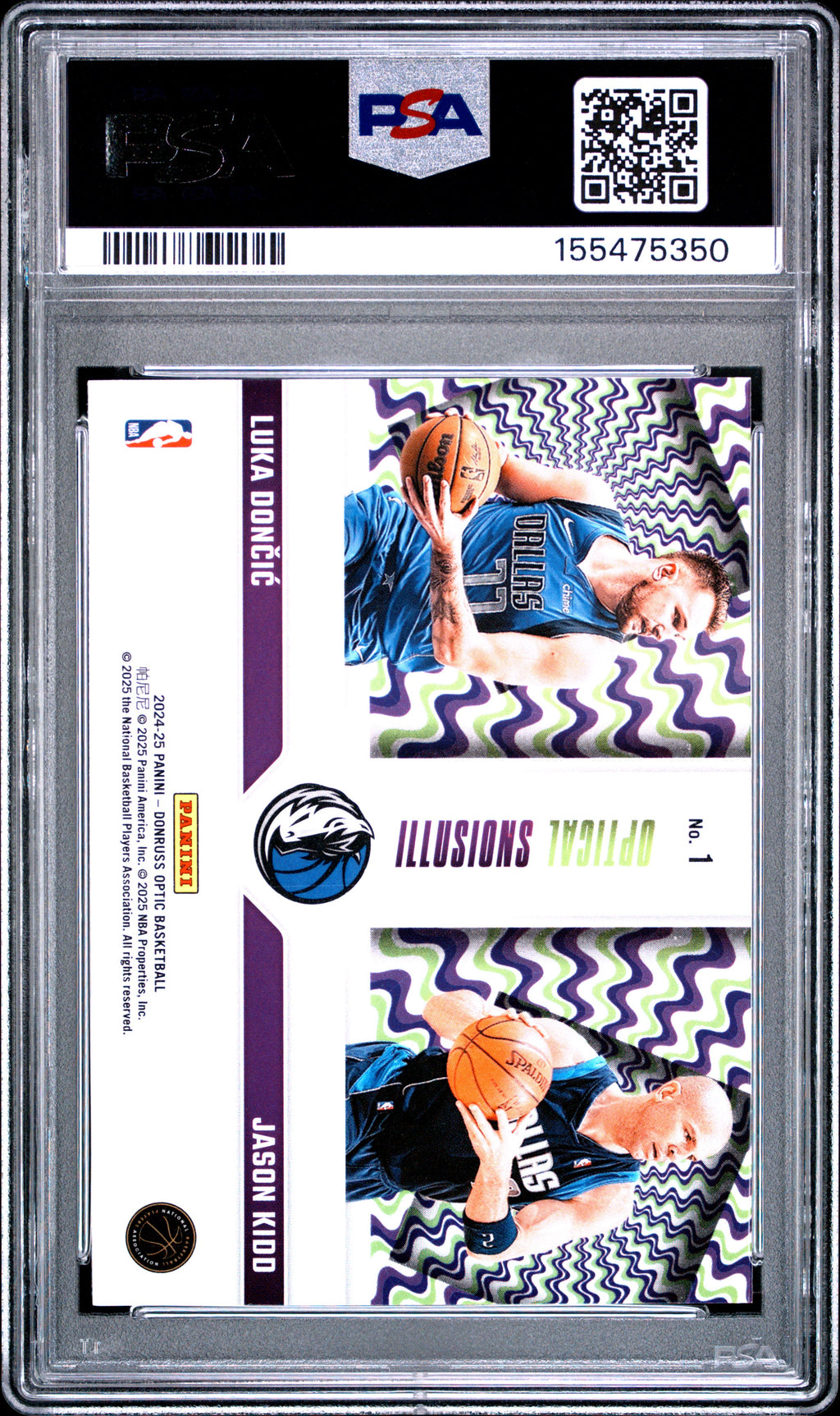 2024 Panini Donruss Optic Optical Illusions #1 Doncic/Kidd PSA 10