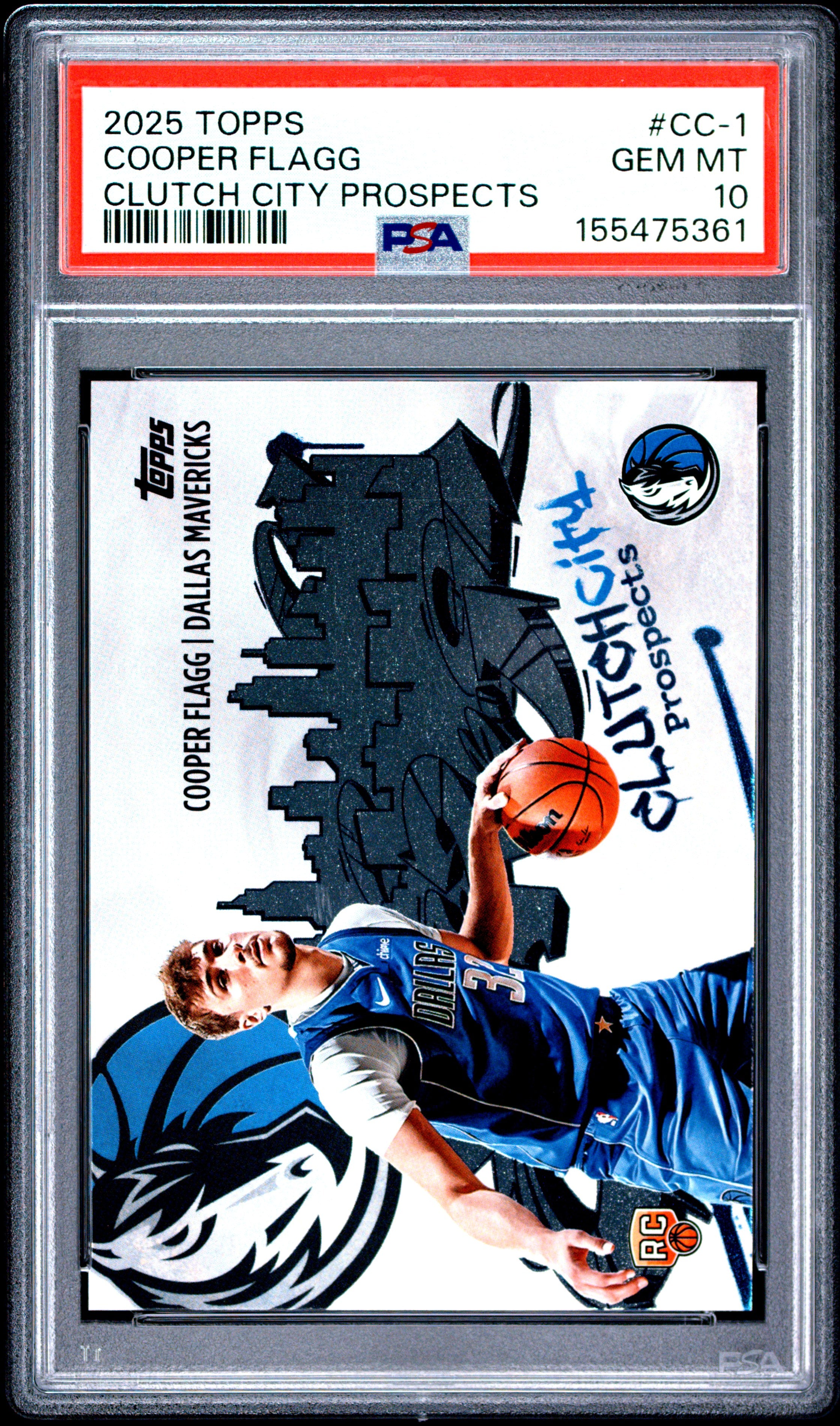 2025 Topps Clutch City Prospects #CC-1 Cooper Flagg PSA 10