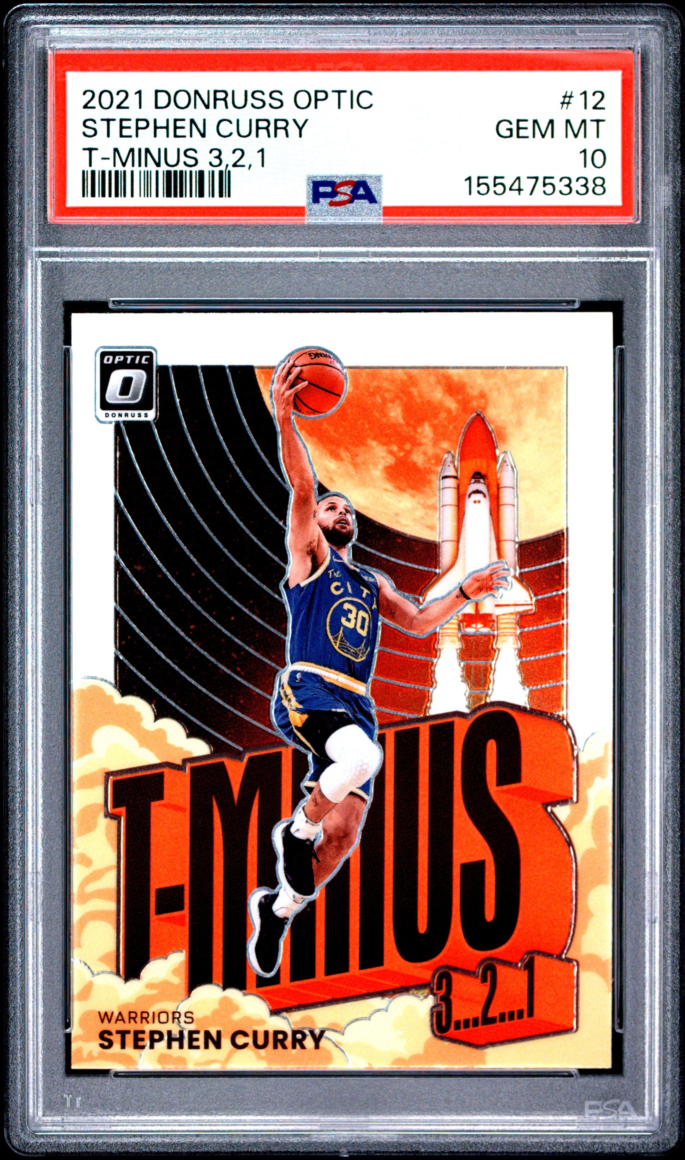 2021 Panini Donruss Optic #12 Stephen Curry T-Minus 3,2,1 PSA 10