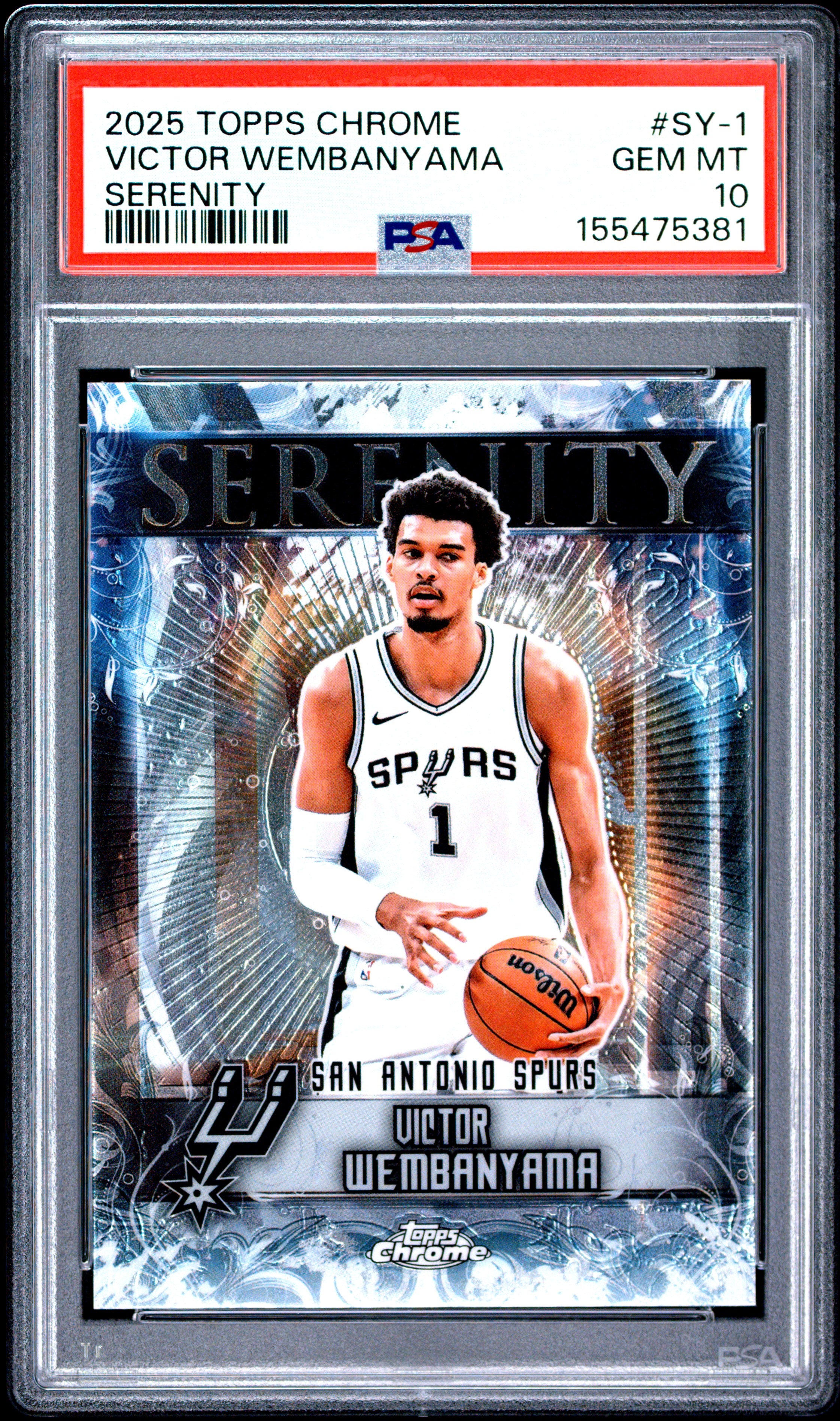 2025 Topps Chrome Serenity #SY-1 Victor Wembanyama PSA 10