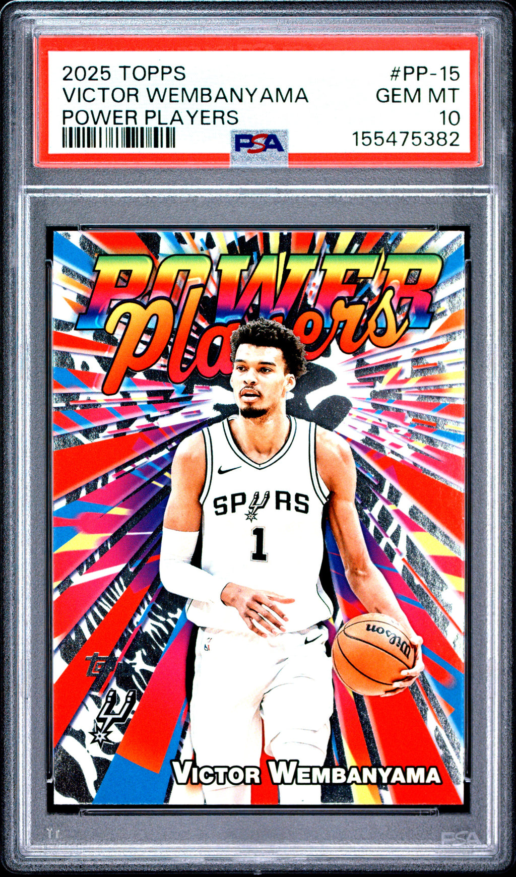 2025 Topps Power Players #PP-15 Victor Wembanyama PSA 10