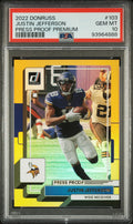 2022 Panini Donruss #103 Justin Jefferson Press Proof Premium PSA 10