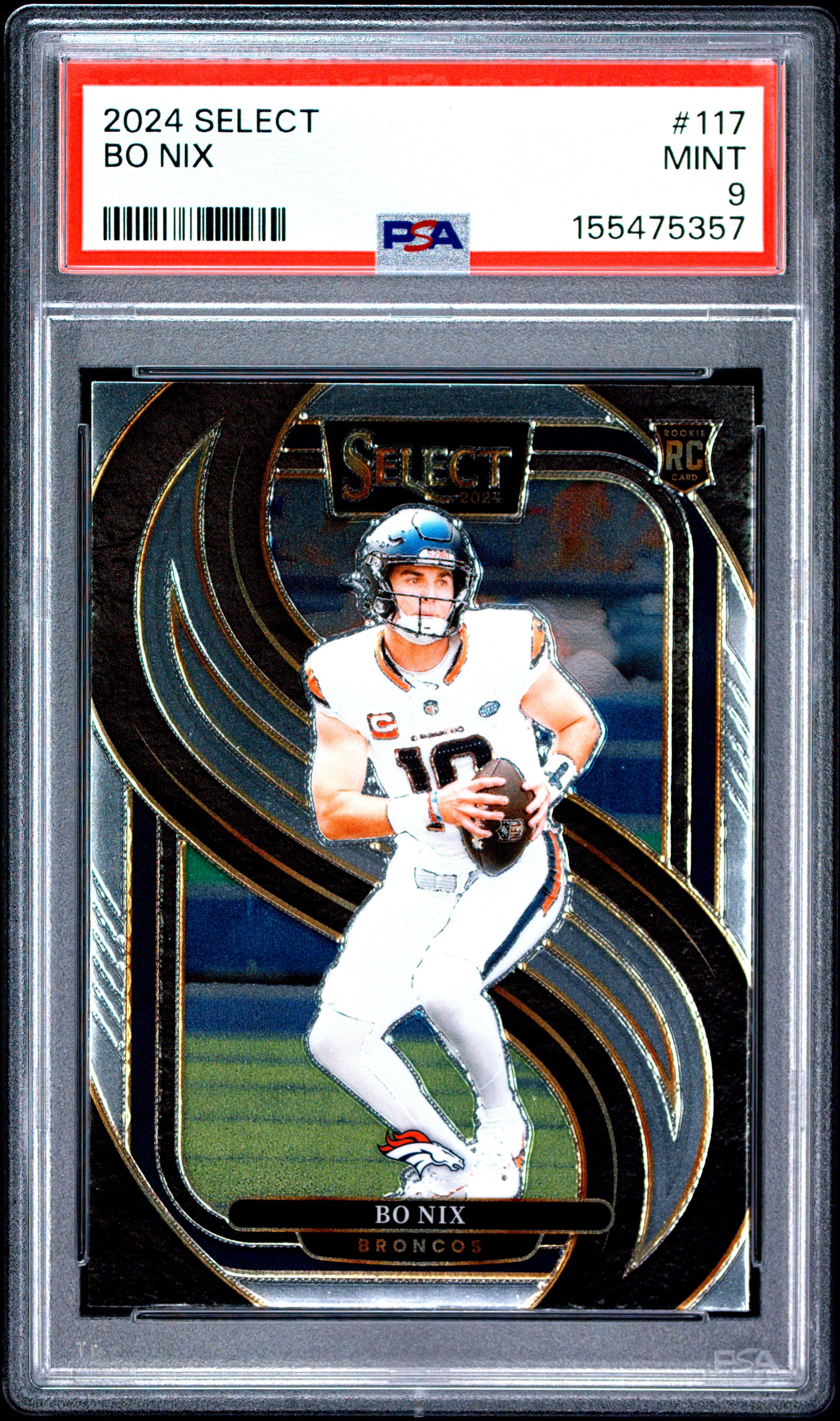 2024 Panini Select #117 Bo Nix PSA 9
