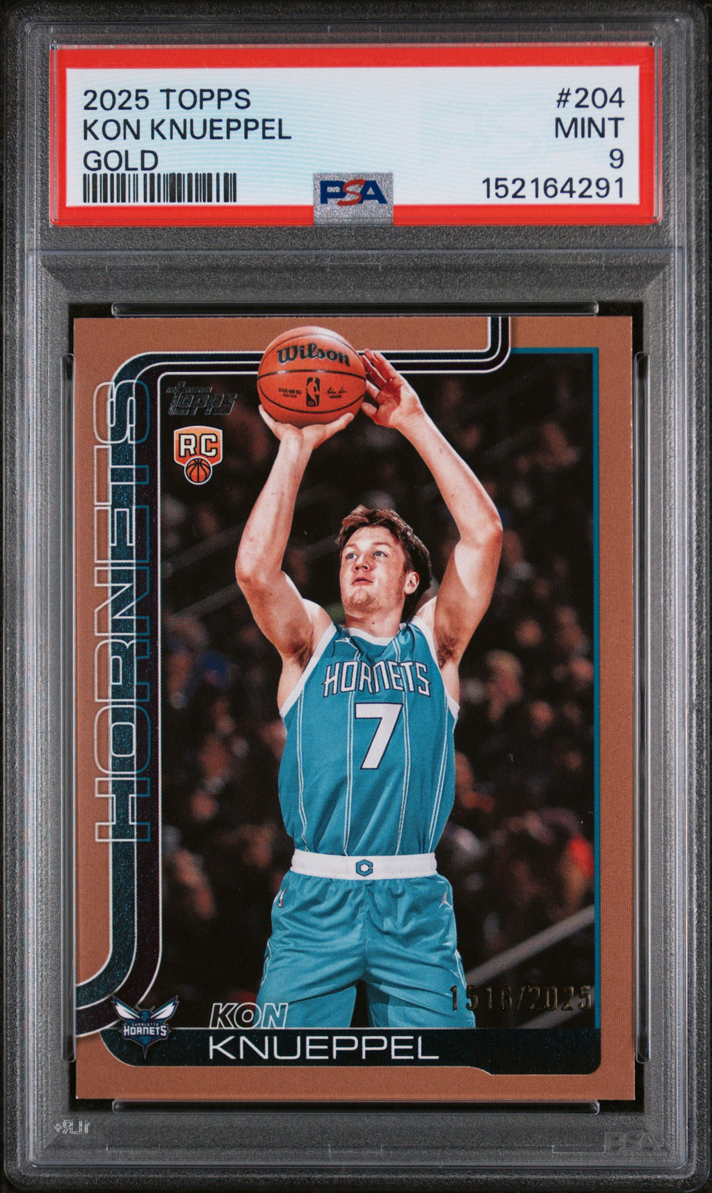 2025 Topps #204 Kon Knueppel Gold PSA 9