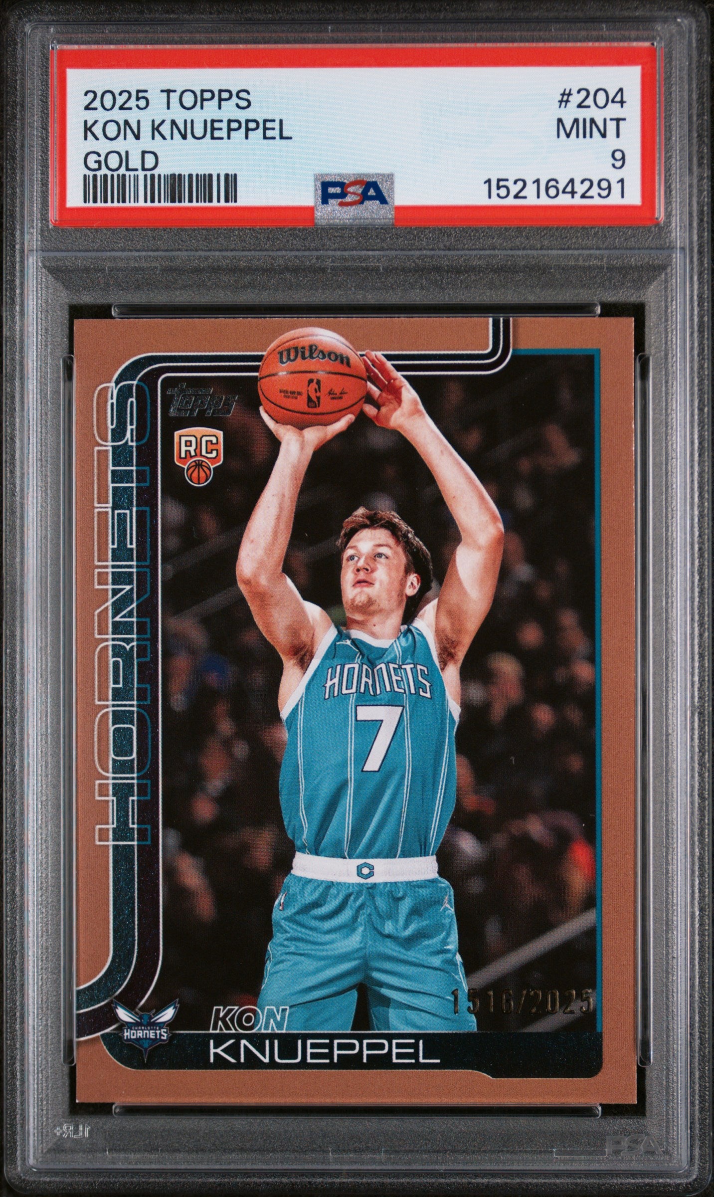 2025 Topps #204 Kon Knueppel Gold PSA 9