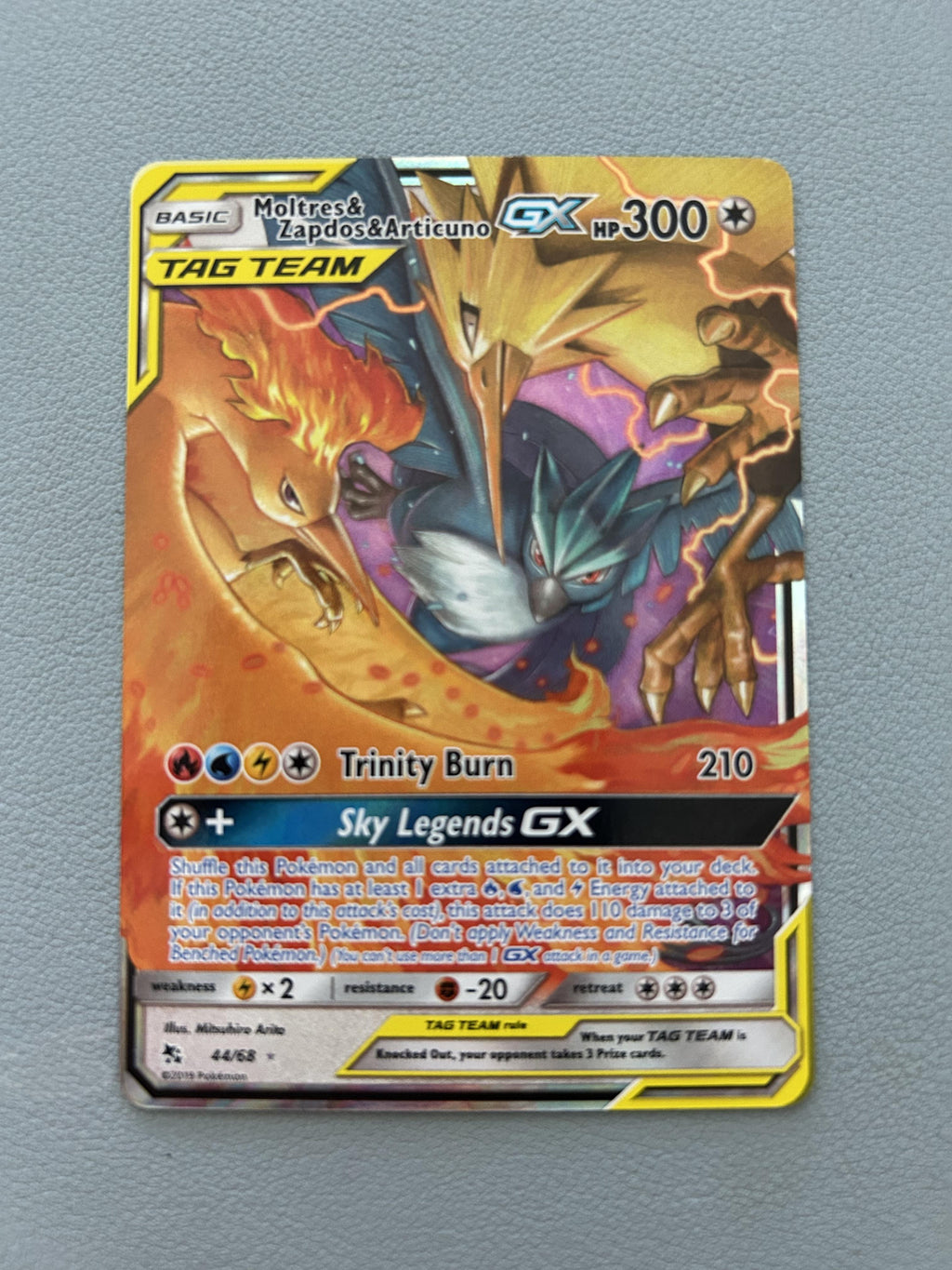 Hidden Fates #44/68 Moltres & Zapdos & Articuno GX
