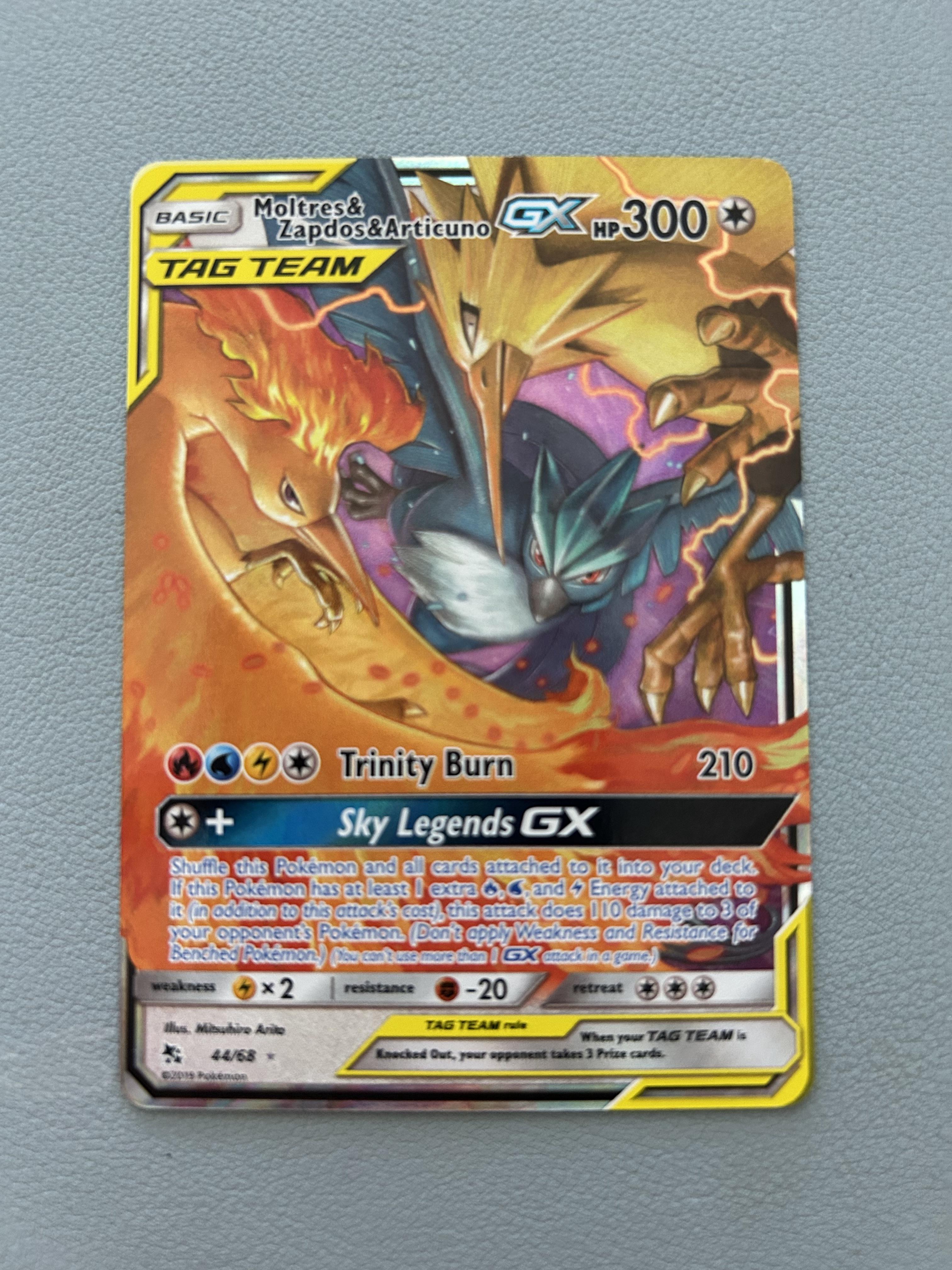 Hidden Fates #44/68 Moltres & Zapdos & Articuno GX