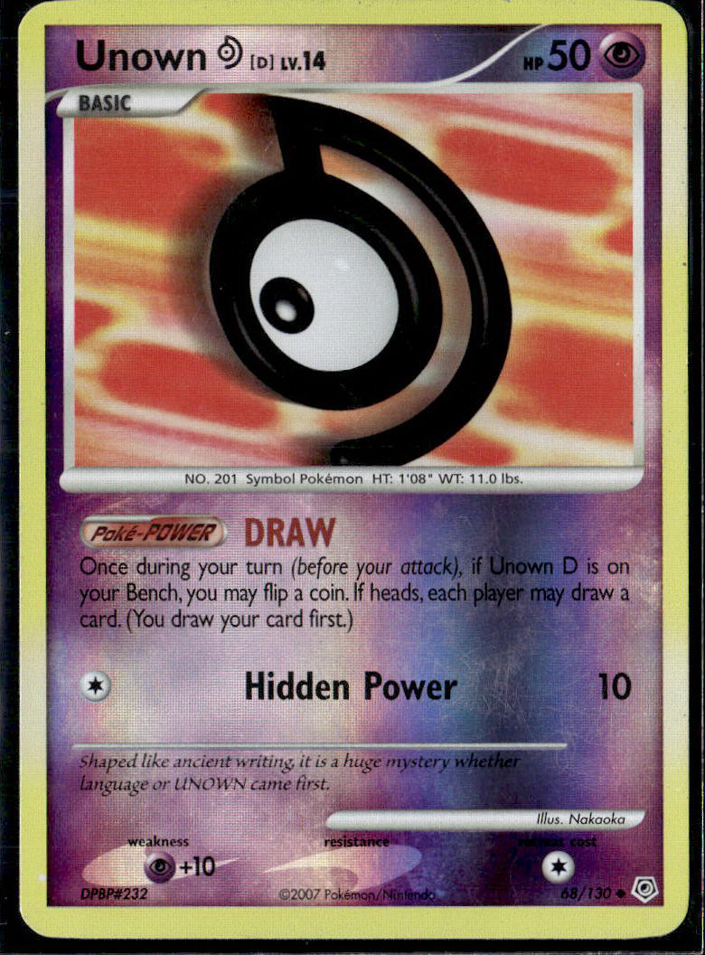 Diamond and Pearl #68/130 Unown [D]