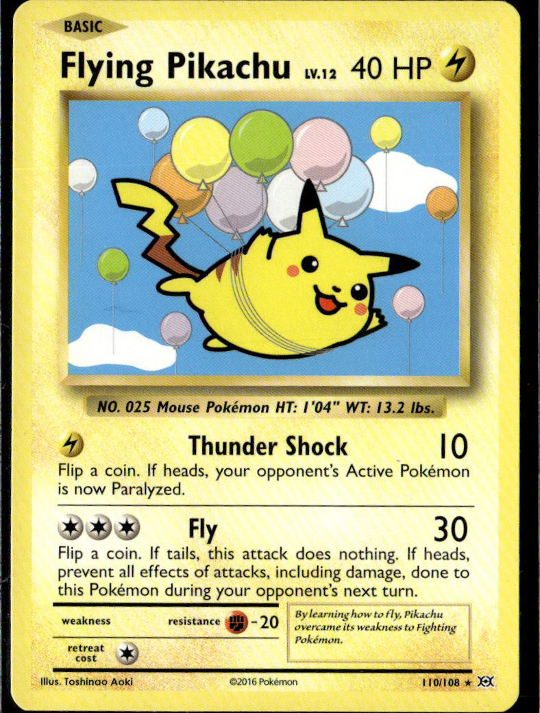 Gold Secret XY Flying Pikachu