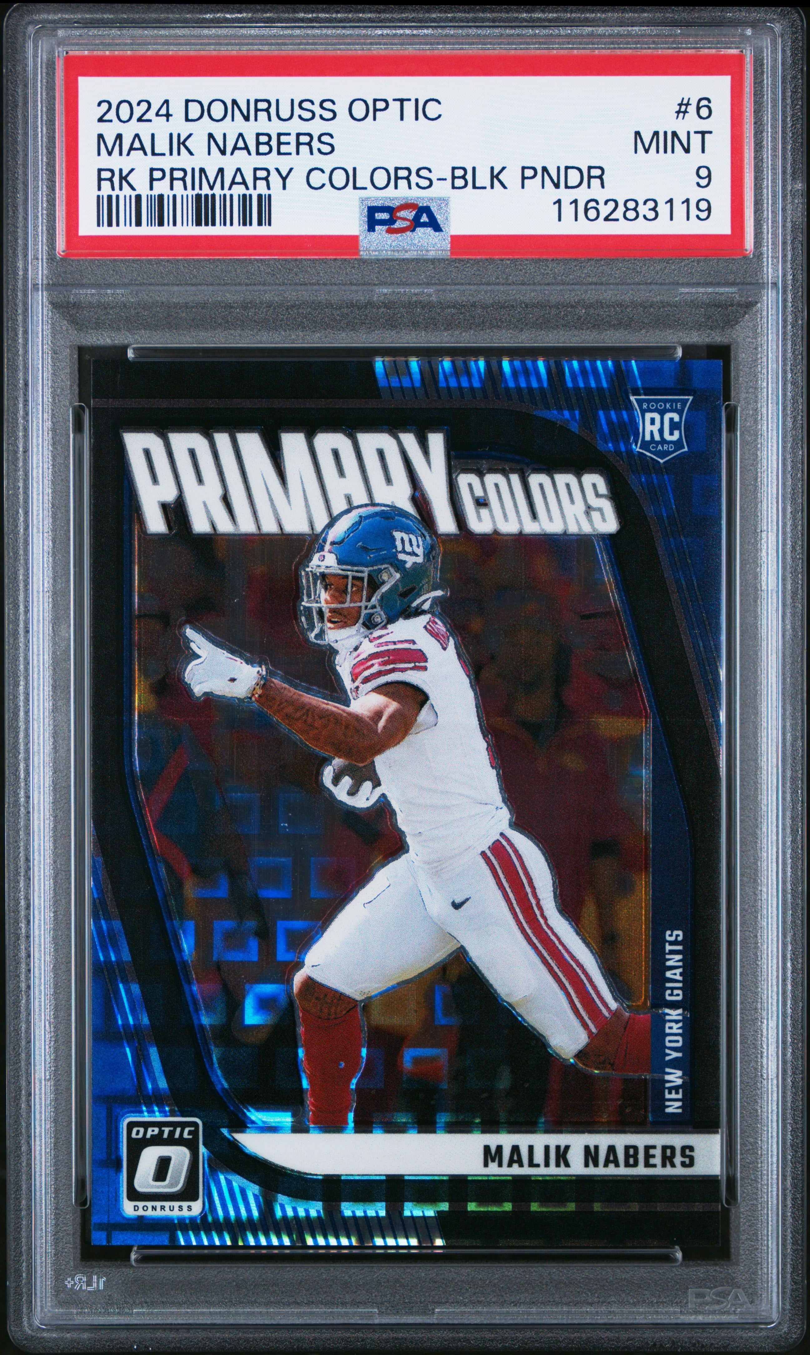2024 Panini Donruss Optic Rookie Primary Colors #6 Malik Nabers PSA 9