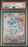 2025 Prismatic Evolutions #156 Sylveon Ex Rare PSA 9