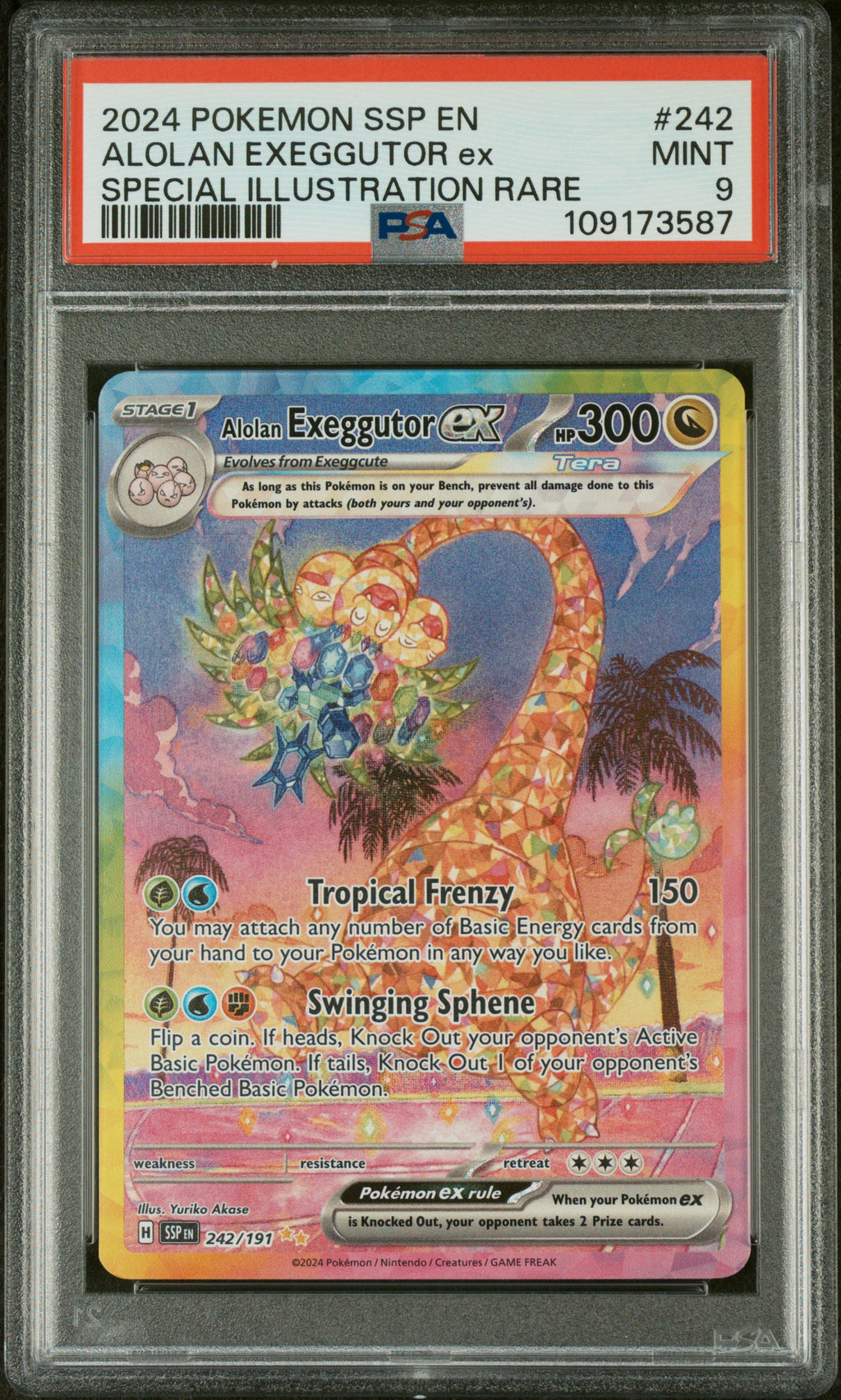 Surging Sparks #242 Alolan Exeggutor Special Illustration Rare PSA 9