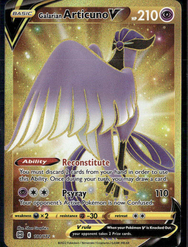 SWSH09: Brilliant Stars #181/172 Galarian Articuno V (Secret)