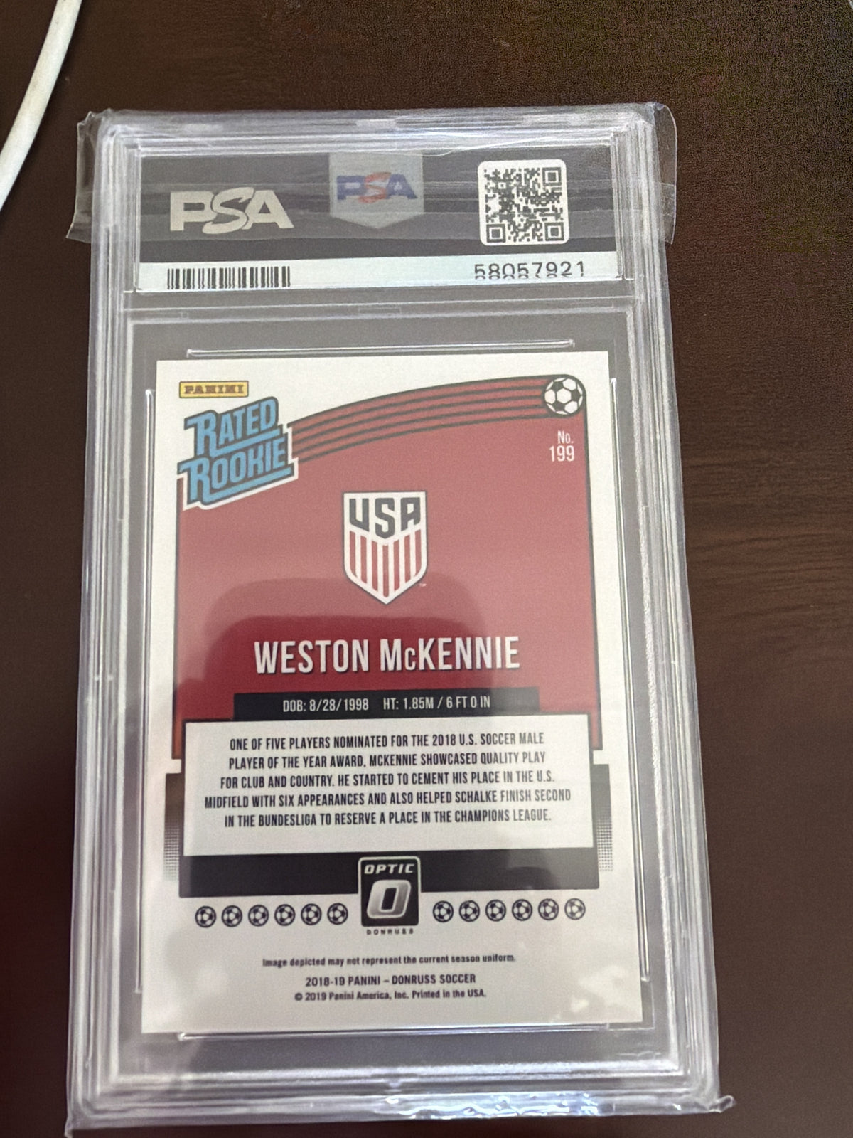 2018 Panini Donruss Weston McKennie Optic