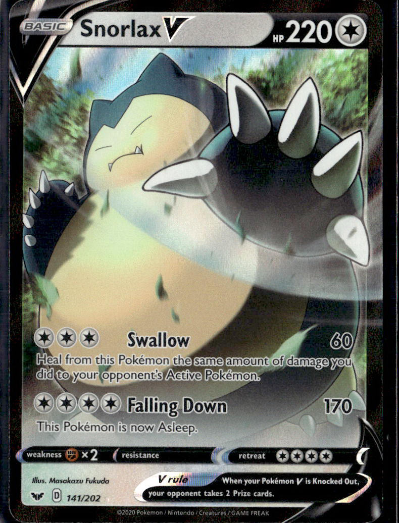 SWSH01: Sword & Shield Base Set #141/202 Snorlax V