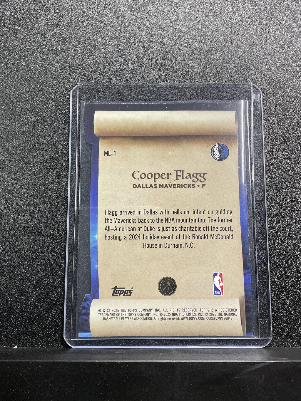 2025-26 Topps Holiday #ML-1 Cooper Flagg Making The Nice List