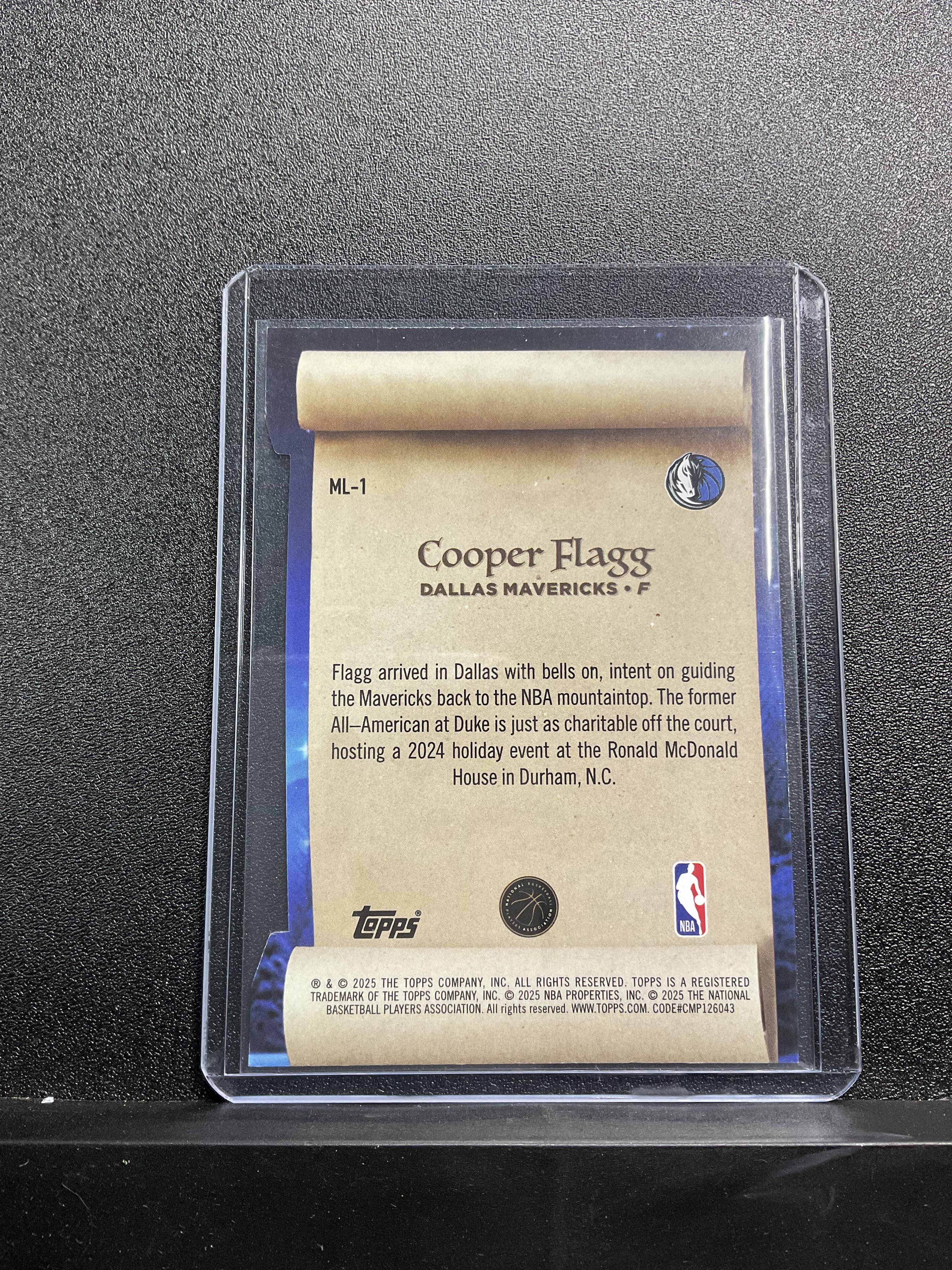 2025-26 Topps Holiday #ML-1 Cooper Flagg Making The Nice List