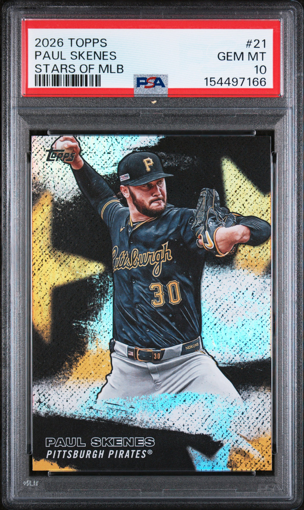 (#97166) 2026 Paul Skenes Topps Stars Of Mlb #21 PSA 10